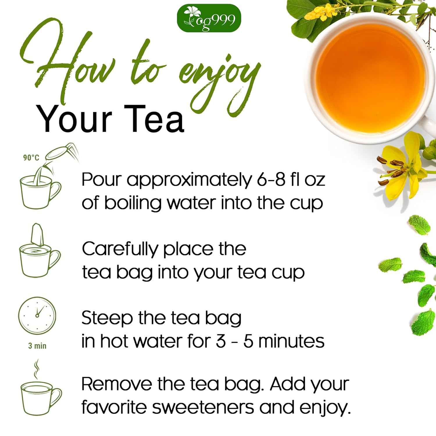 Premium Senna Peppermint Tea Bags. Relieves Constipation Natural Tea by FreshDrinkUS - Natural and Premium Herbal Tea