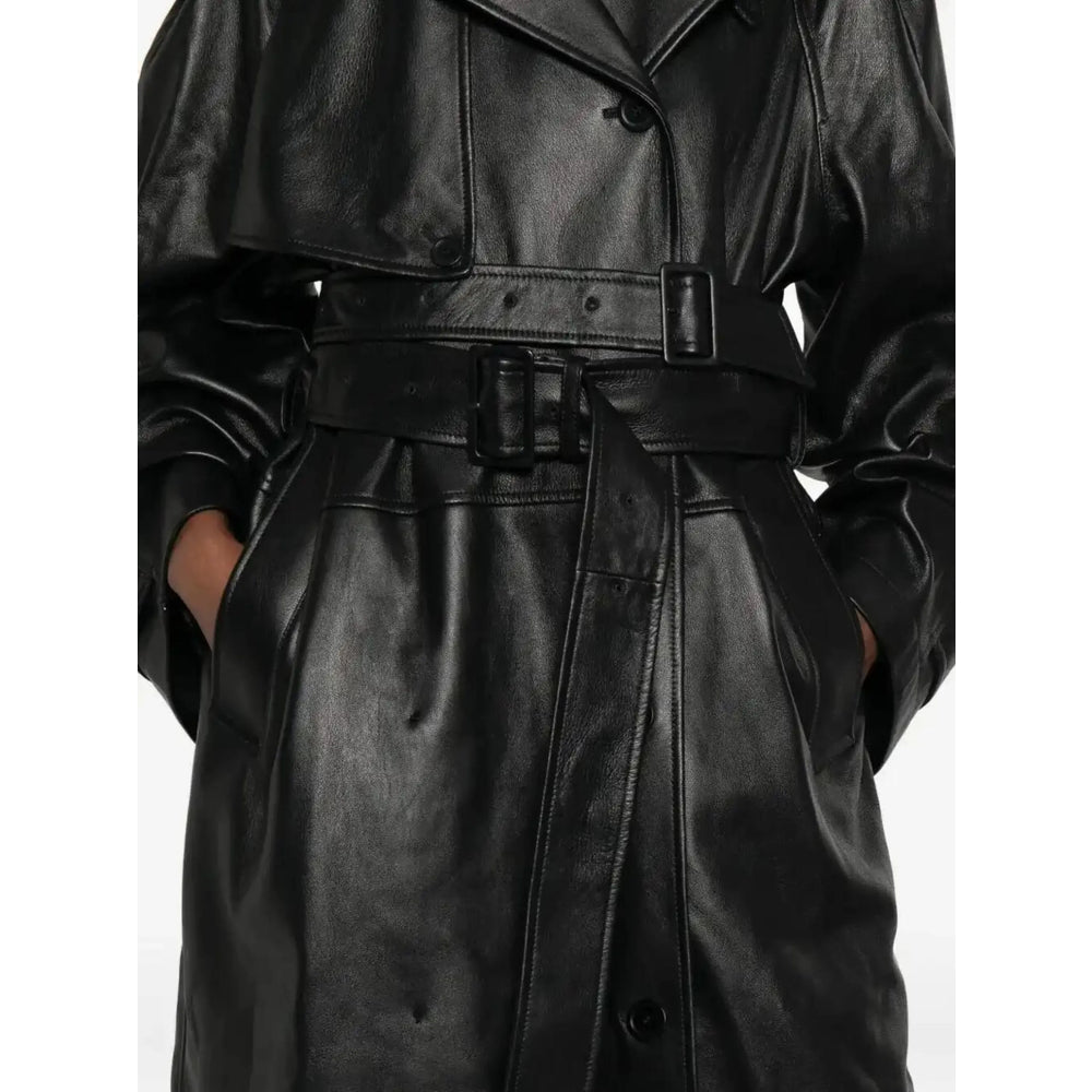 Balenciaga Black Coats - Leather Coats Women by Luosophy