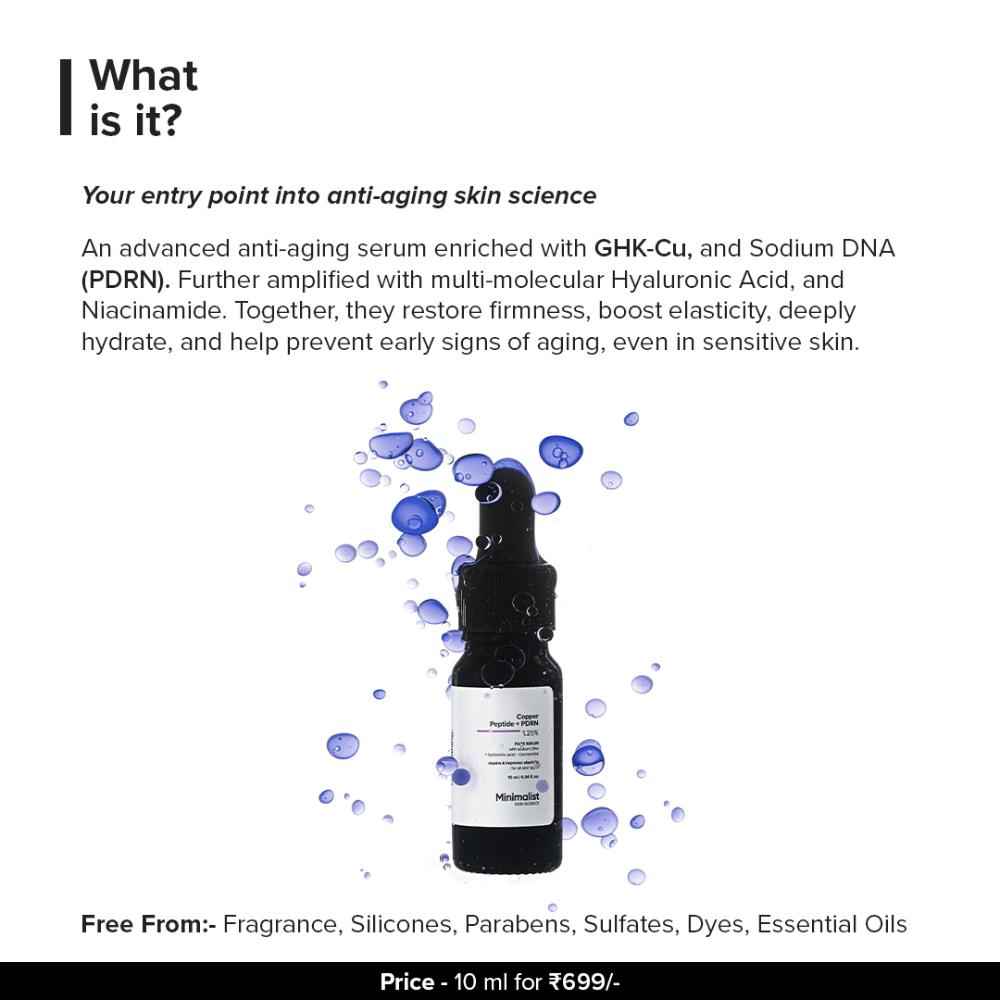 Minimalist Copper Peptide + PDRN 1.25% Serum 10ml