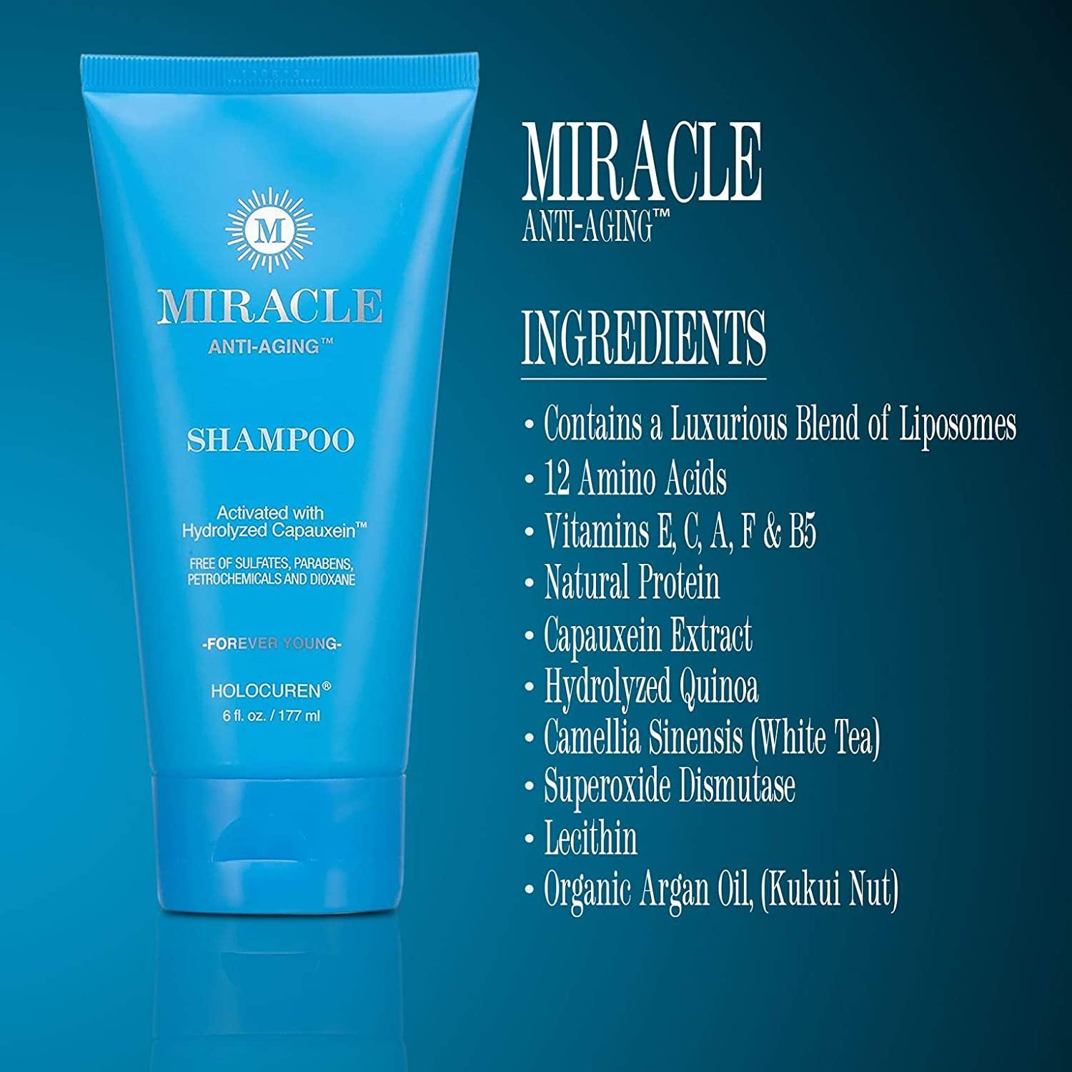 Holocuren Miracle Anti-Aging Shampoo – Hair & Follicle Therapy, 6 oz by HOLOCUREN - Official Website
