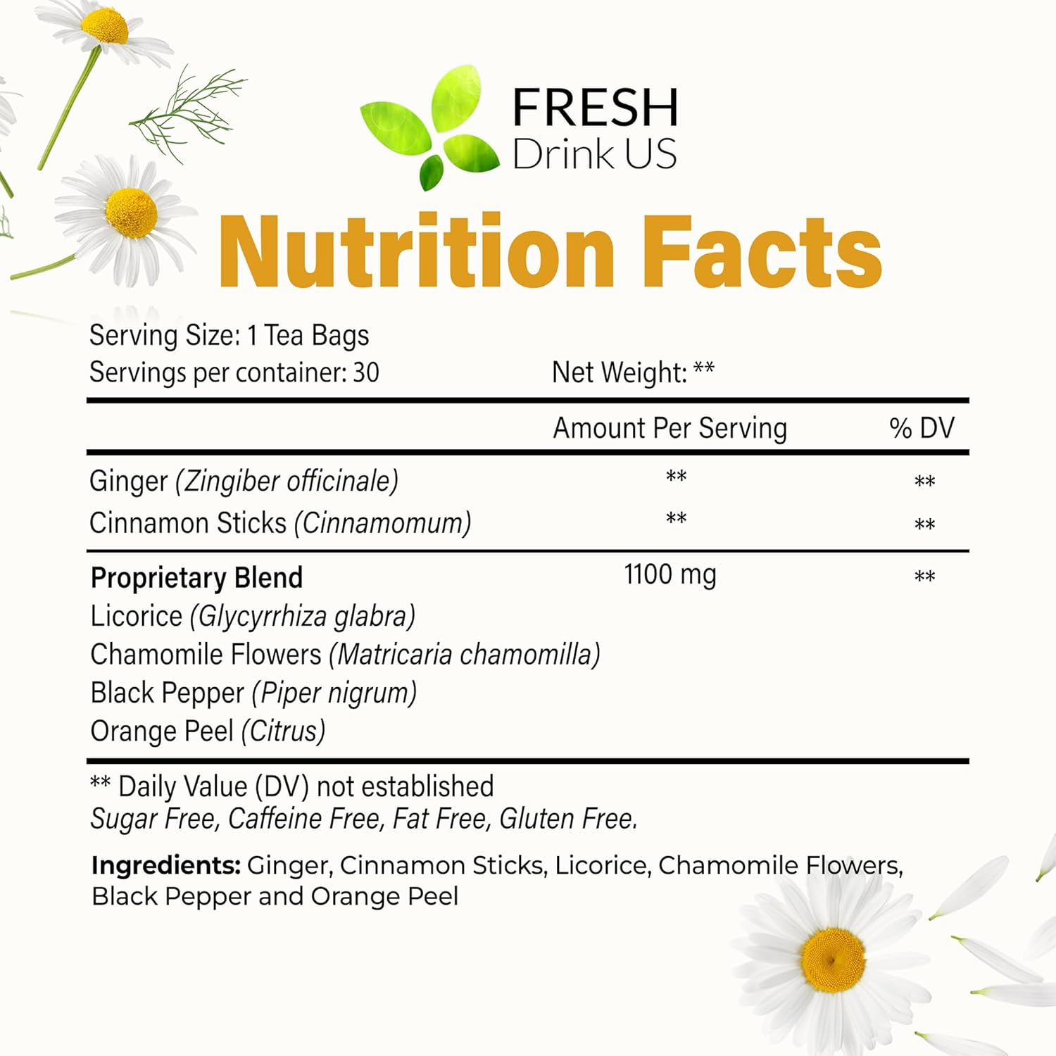 Premium Immune Support Herbal Tea Bags by FreshDrinkUS - Natural and Premium Herbal Tea