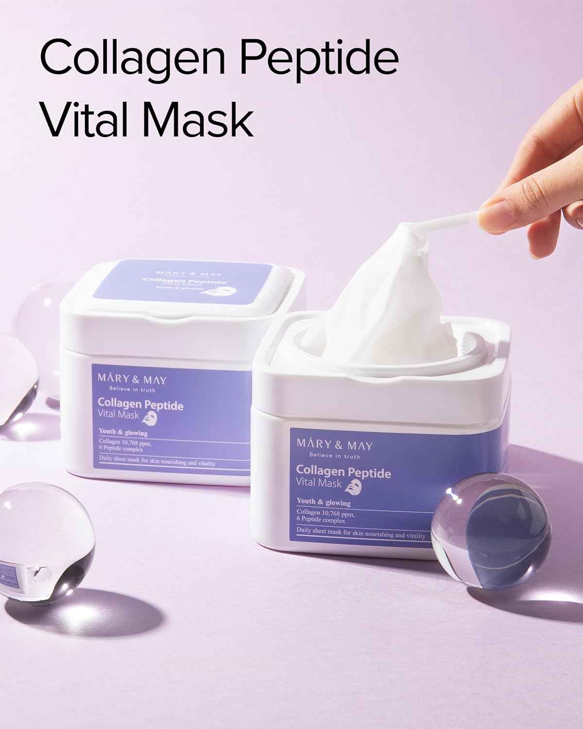 Mary & May Collagen Peptide Vital Mask by AsiaBeautyMall