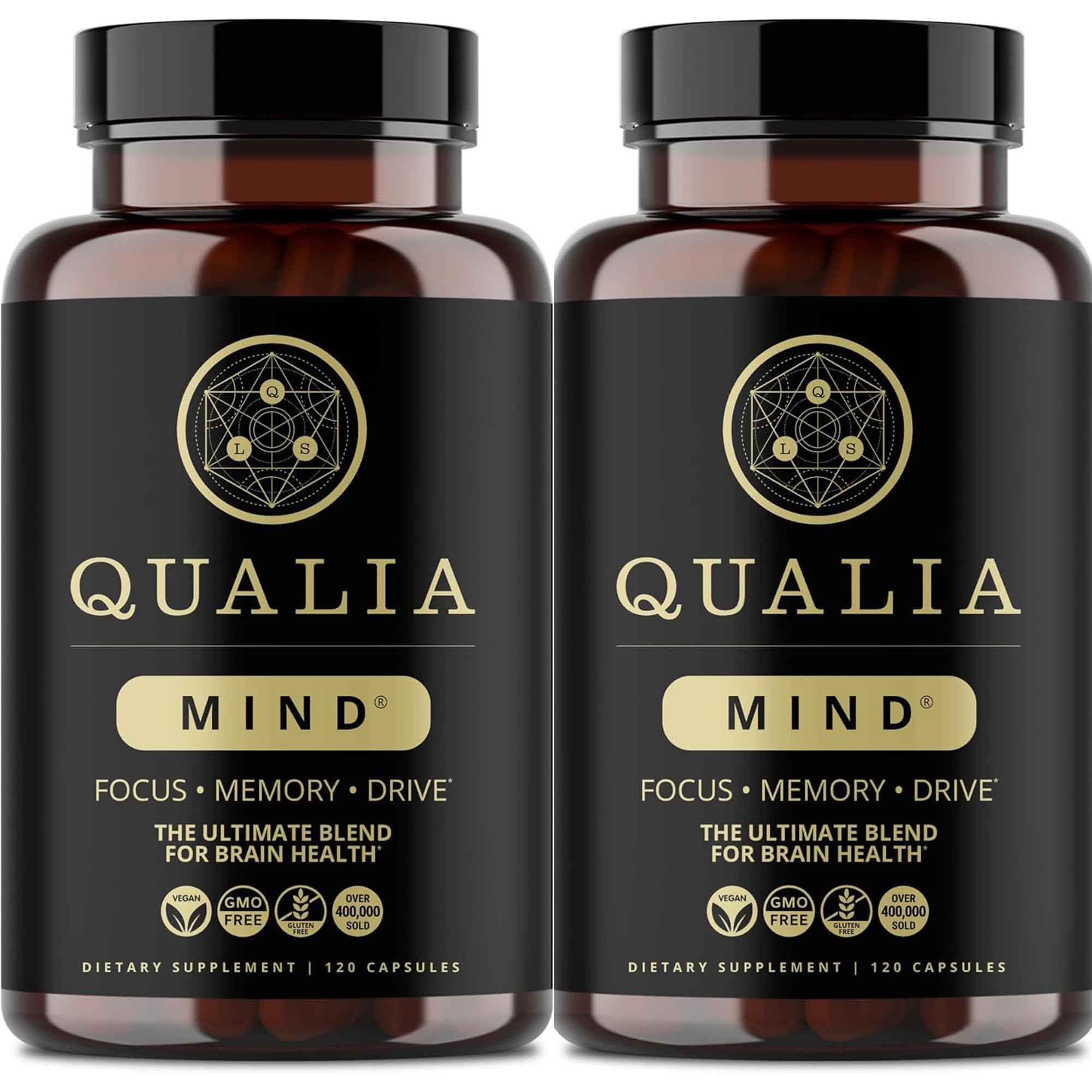 QUALIA MIND | The Ultimate Blend For Brain Health* | Doctor-Formulated Nootropic To Fuel Focus & Concentration* | Supports Long Term Brain Health| Maintain Drive & Productivity | 2 Month Supply
