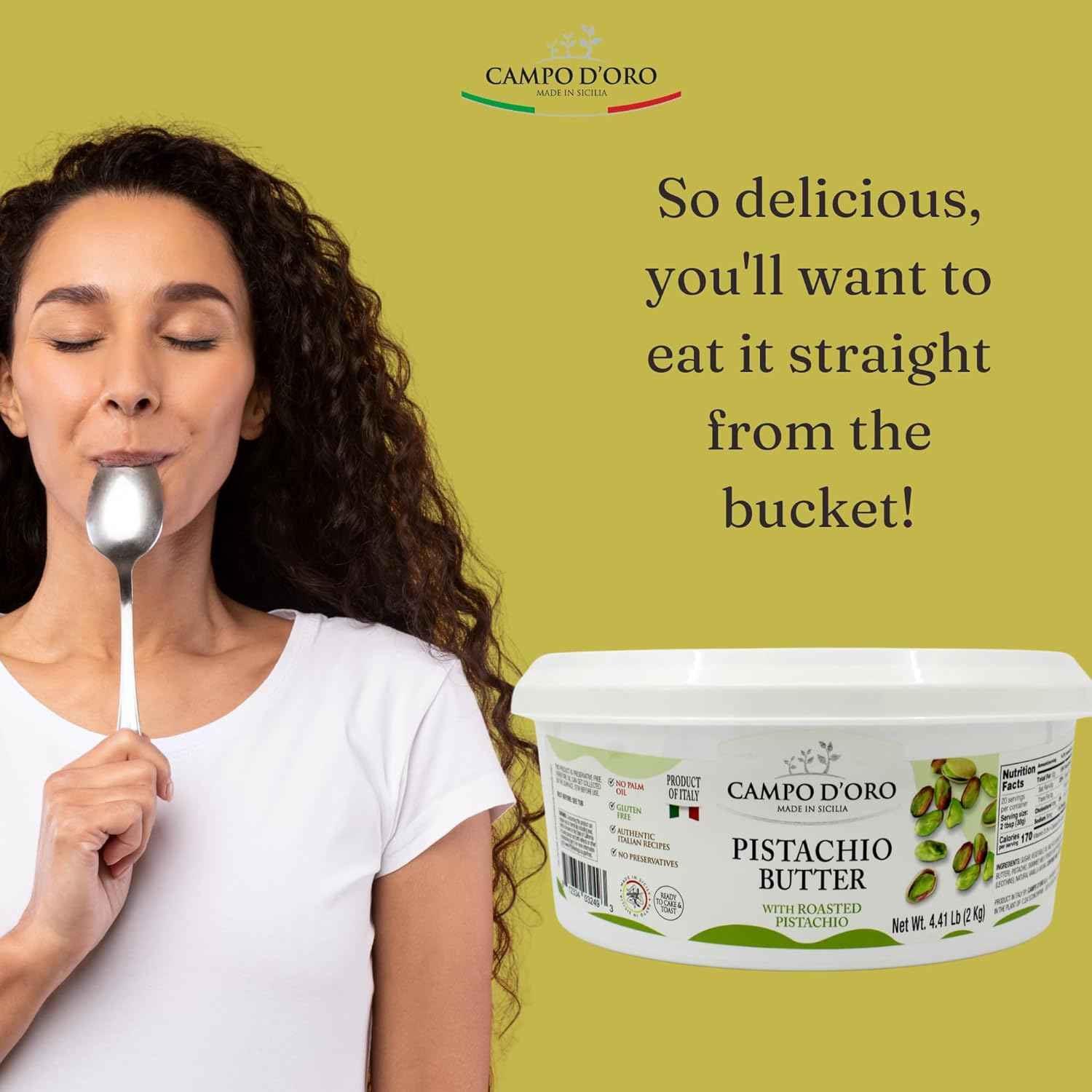 Campo D’Oro, Pistachio Butter Cream, 4.4 lb