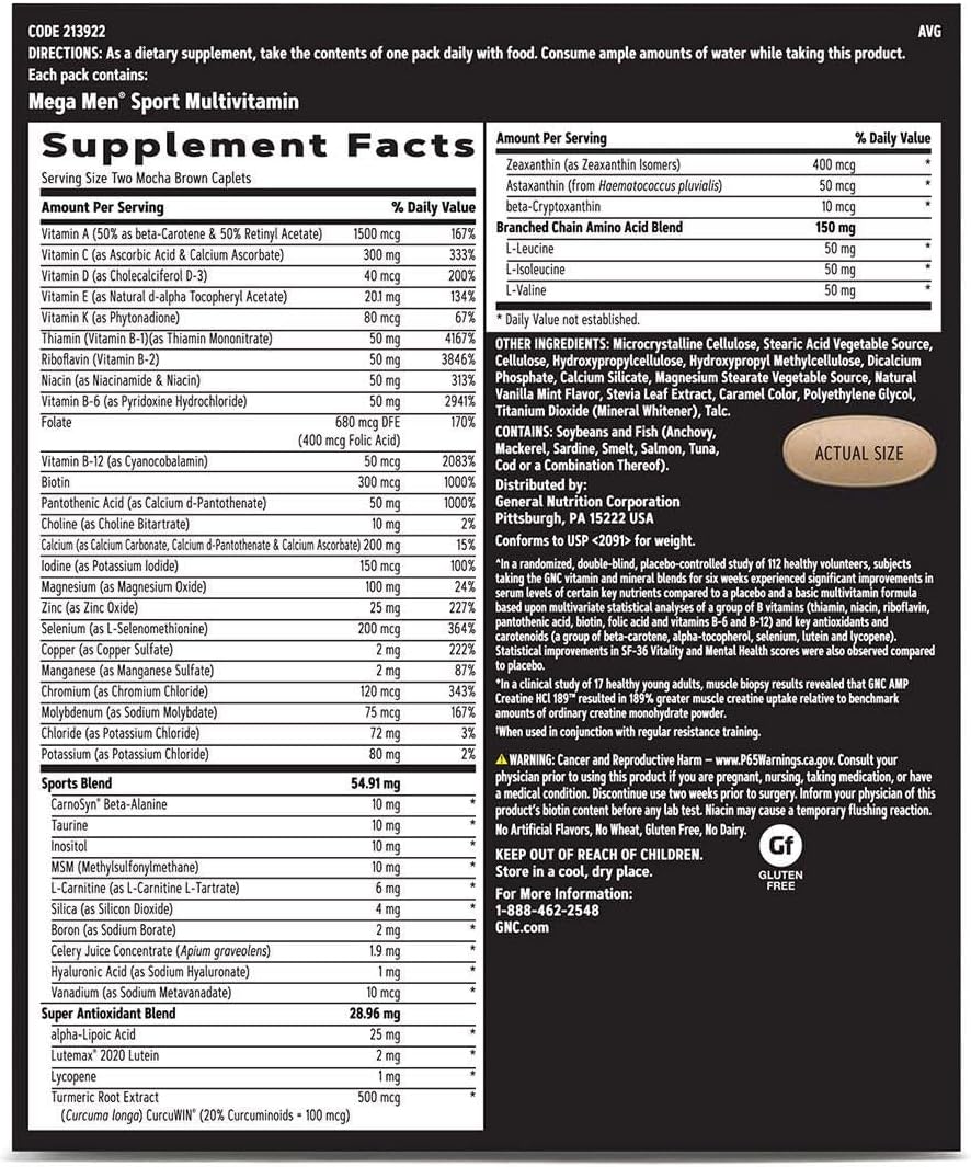 GNC AMP Strength VitaPak 14 Packs by Top Vita Shop