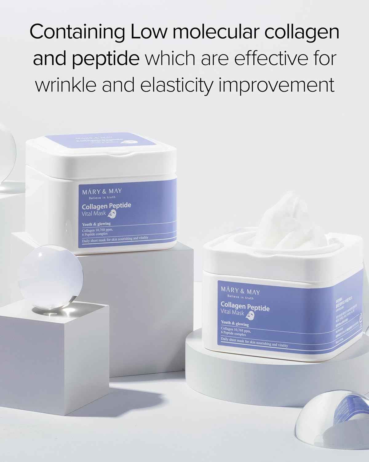 Mary & May Collagen Peptide Vital Mask by AsiaBeautyMall