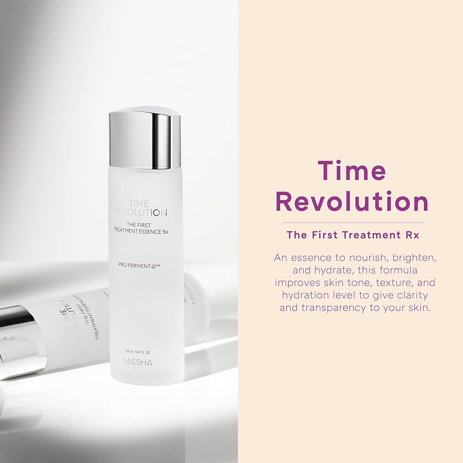 Time Revolution the First Essence RX (4Th Gen) 5.07 Fl Oz/150Ml, Korean Face Essence, Hydrating Facial Toner, Skin Smoothing & Ph Balancing Toner for All Skin Types by Korean Skin Care