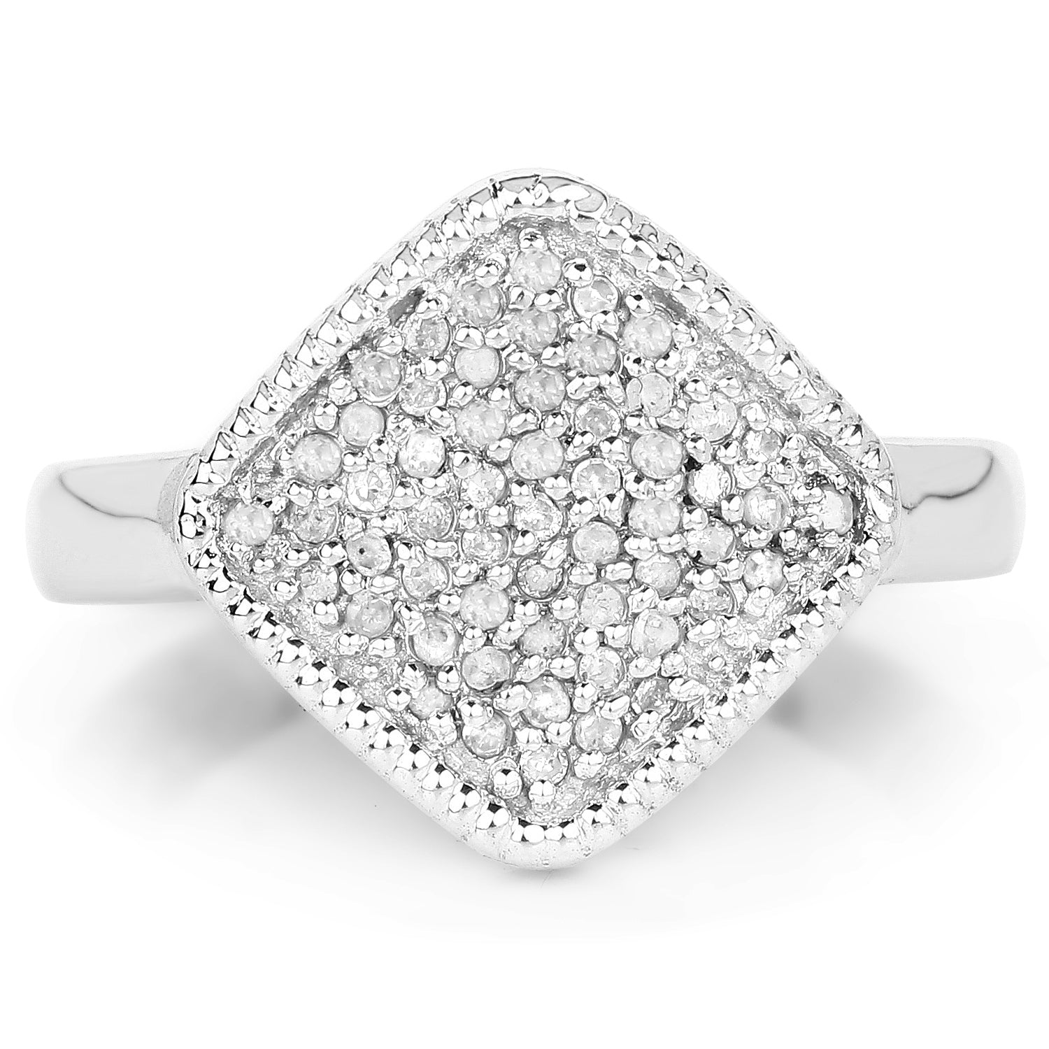 0.23 Carat Genuine White Diamond .925 Sterling Silver Ring by Bids.com