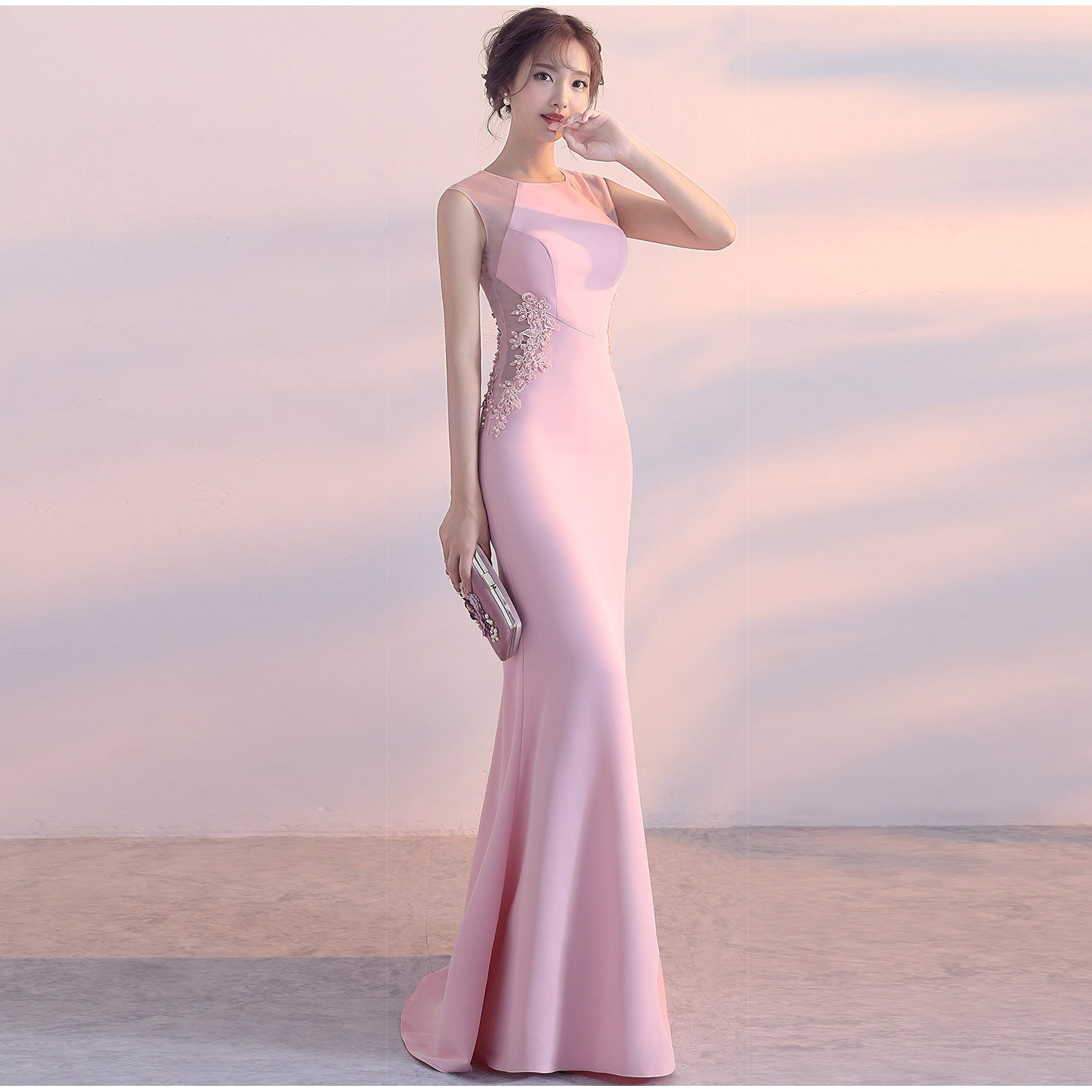 Evening Dress Women Cocktail Host Slim Fit Elegant Five Colors Party Dress Maxi Dress by Ragazza