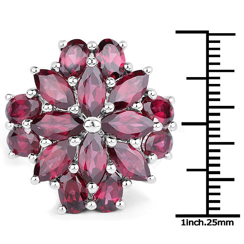 9.20 Carat Genuine Rhodolite .925 Sterling Silver Ring by Bids.com