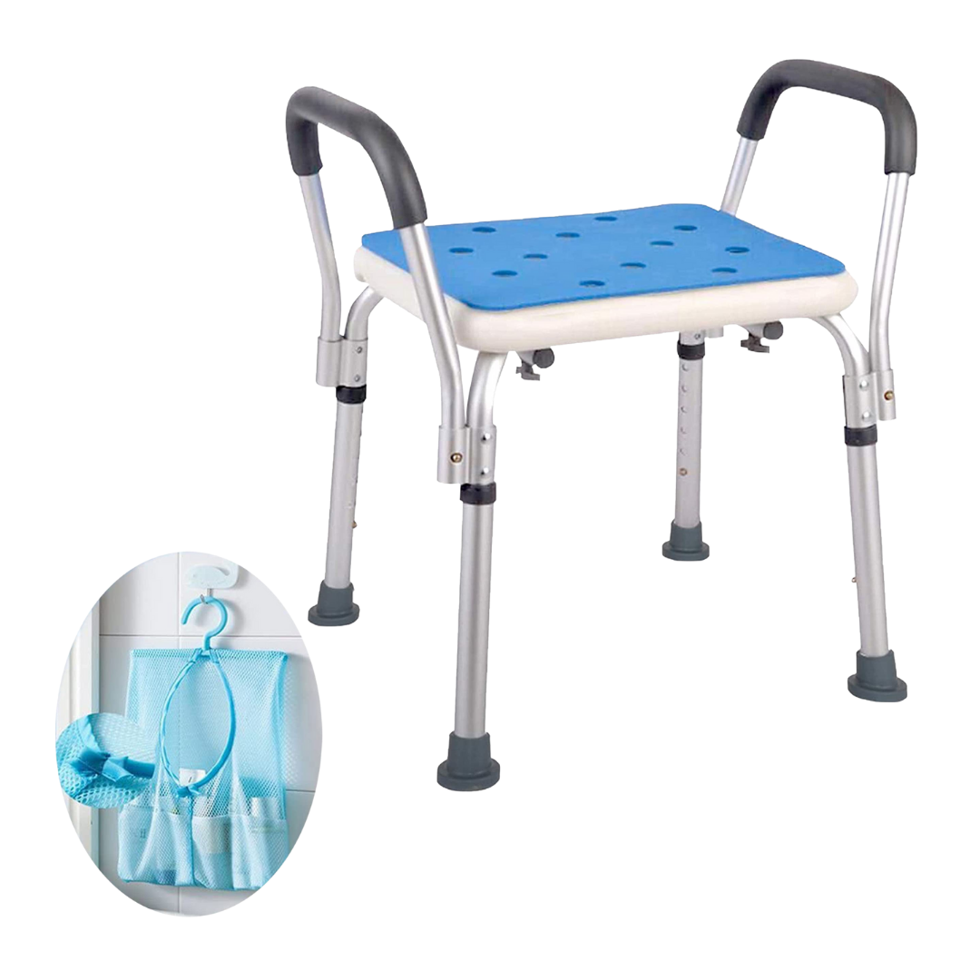 Medokare Shower Stool with Arms DestGlow