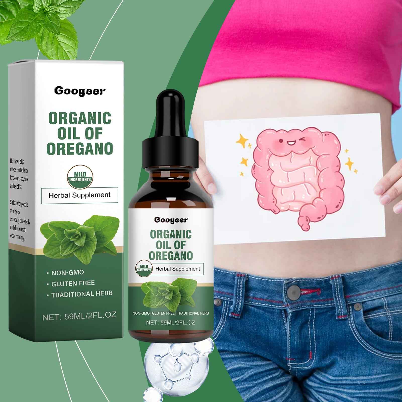 Organic Oregano Oil 59ml – Herbal Supplement, Non-GMO & Gluten Free | Traditional Herbal Support