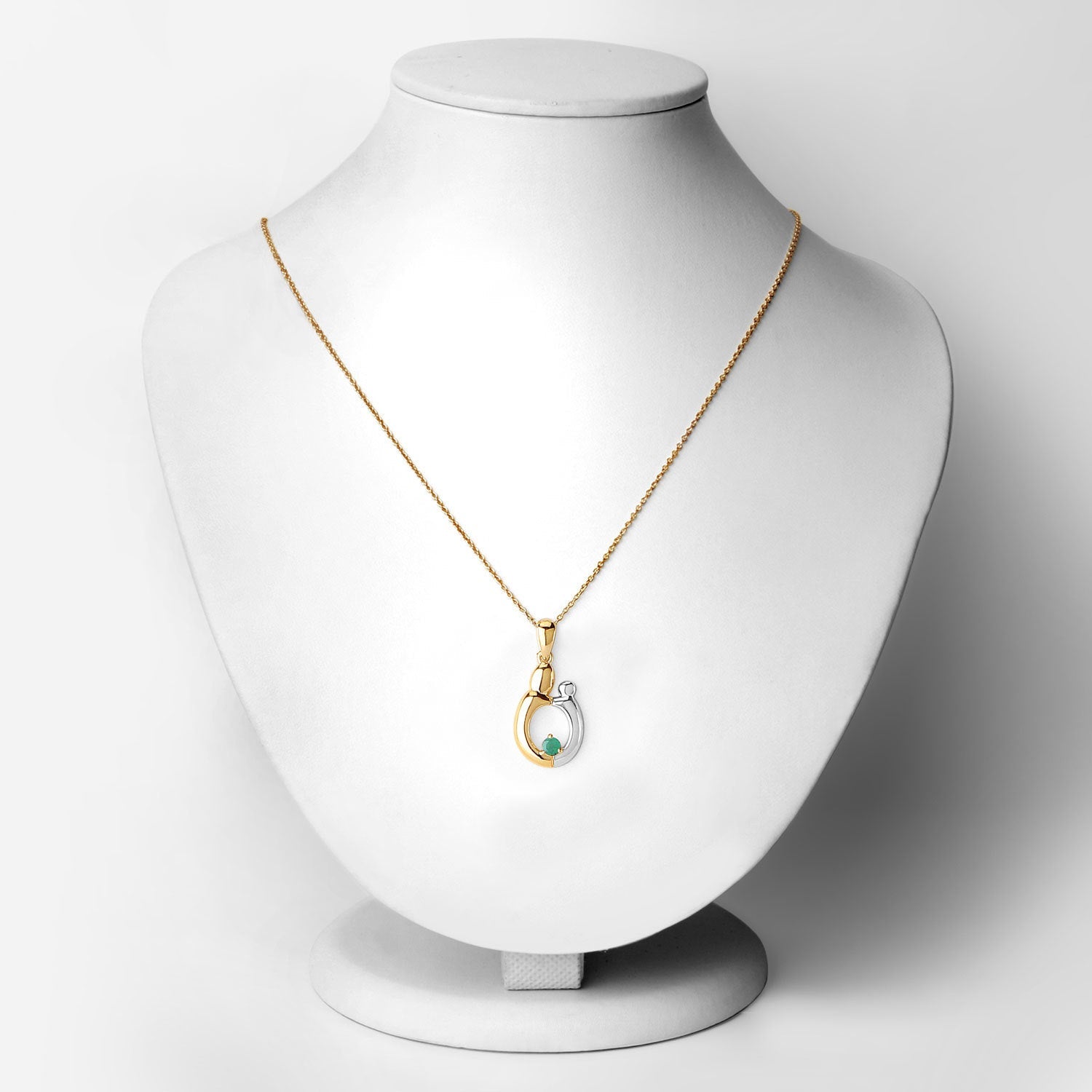 0.17 Carat Genuine Emerald .925 Sterling Silver Pendant by Bids.com