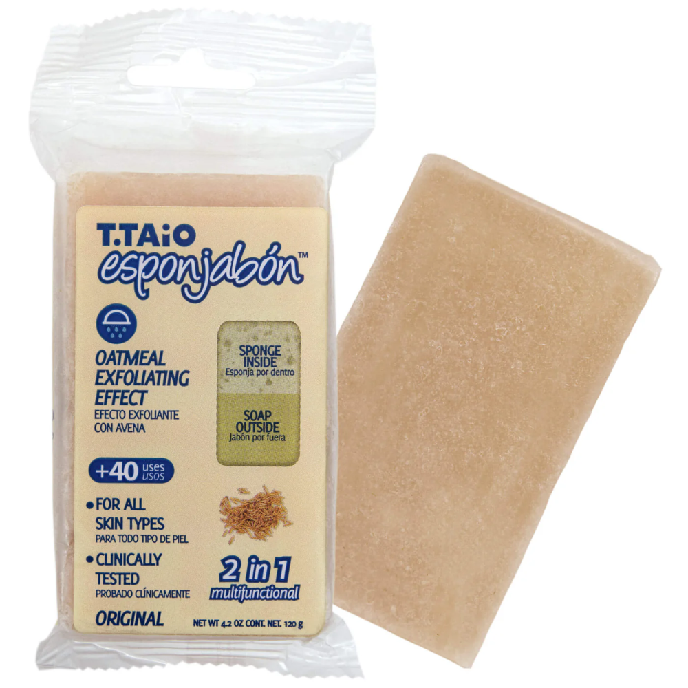 T.Taio Esponjabón Oatmeal Exfoliating Effect Soap Sponge (4.2oz) DestGlow