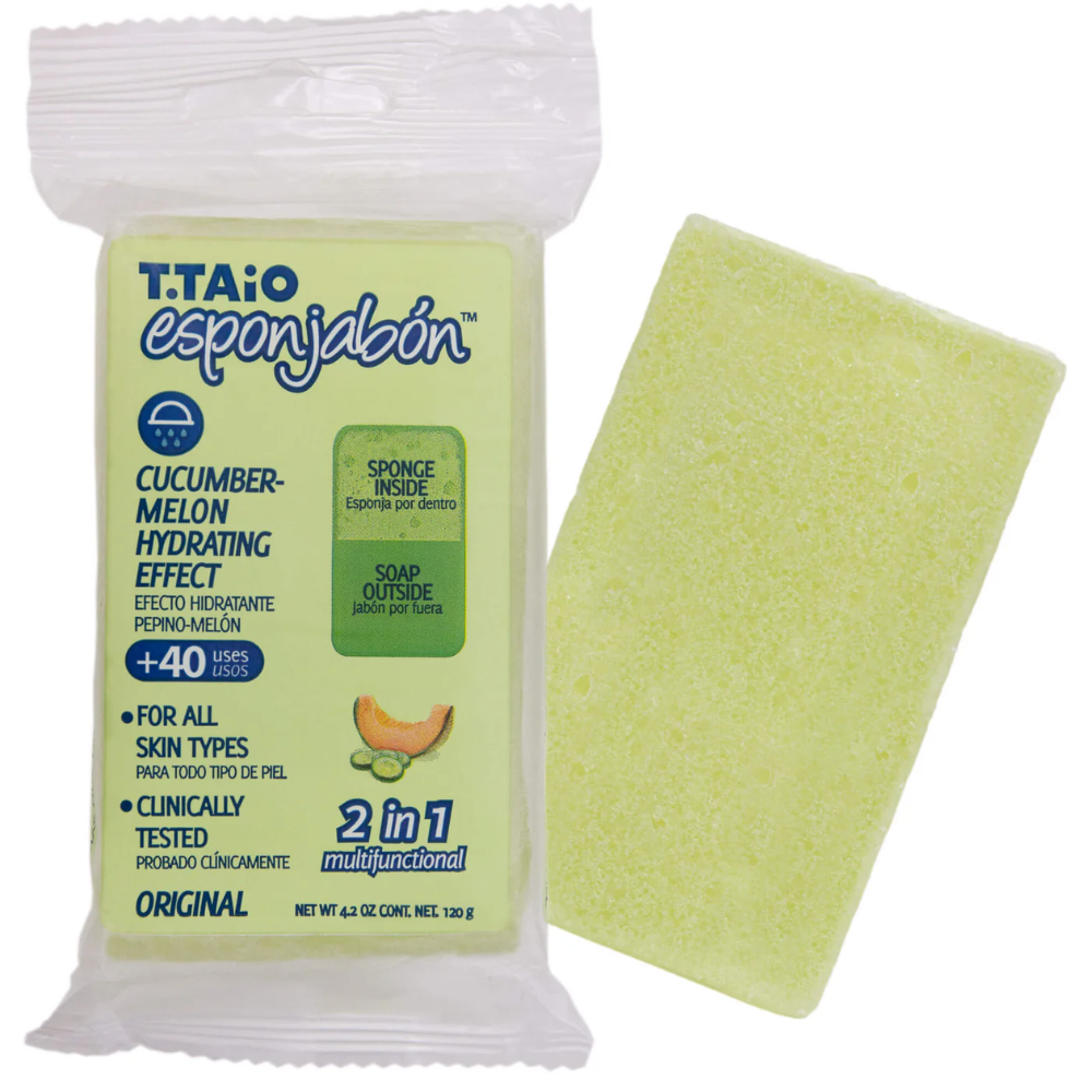 T.Taio Esponjabón Cucumber-Melon Hydrating Effect Soap Sponge (4.2oz) DestGlow