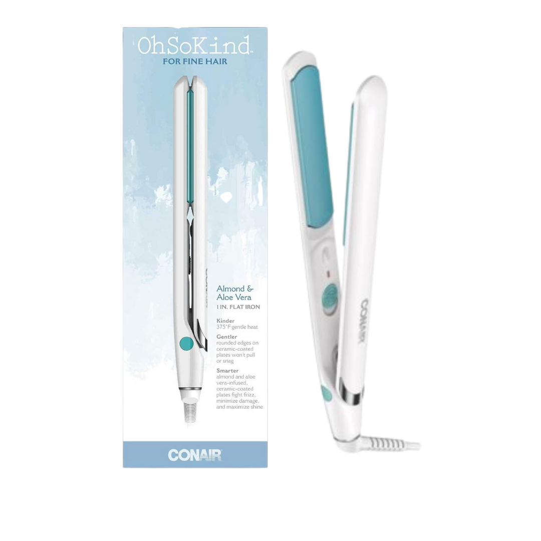 Conair OhSoKind 1-Inch Flat Iron for Fine Hair DestGlow