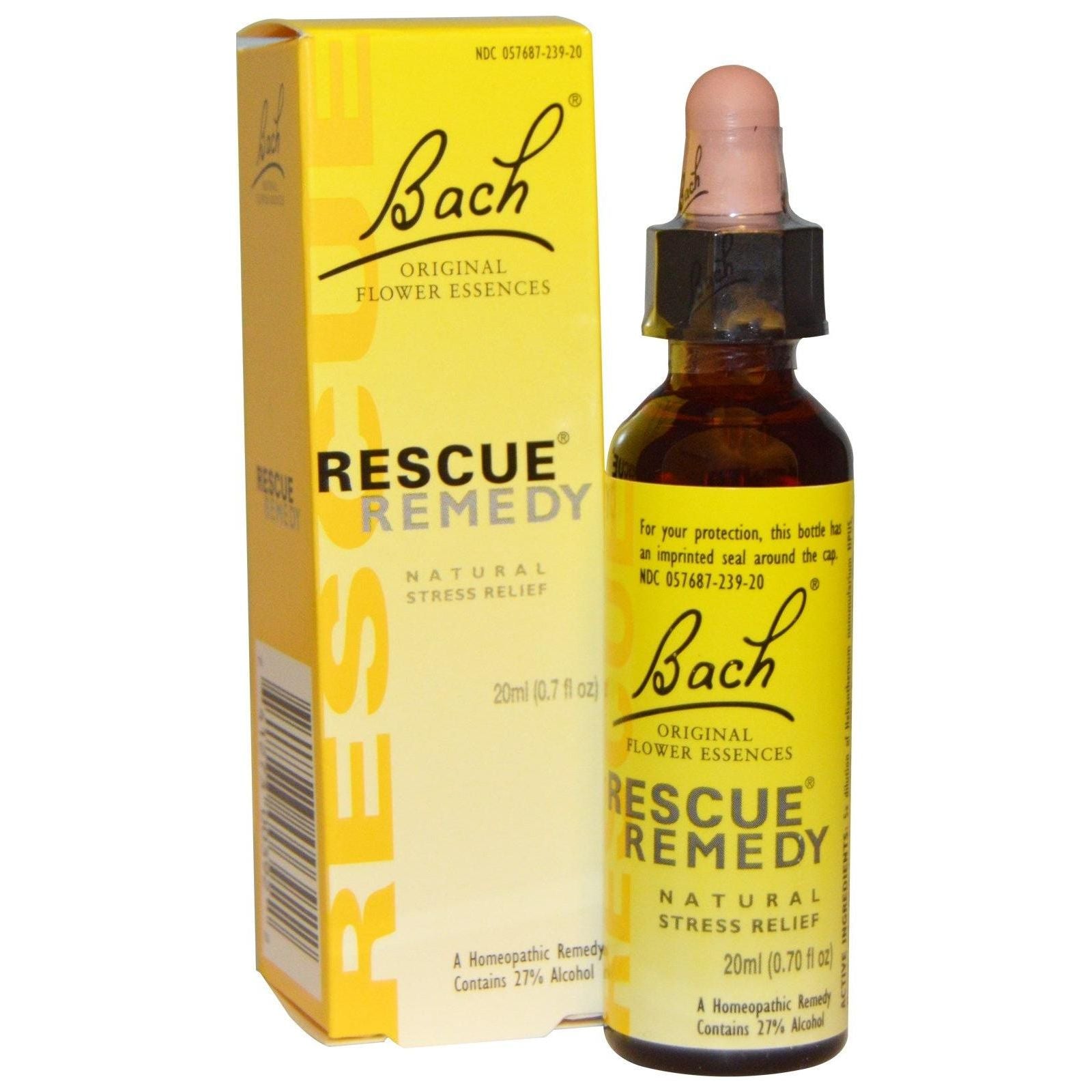 Bach Flower Remedies Rescue Remedy Natural Stress Relief 0.7 fl oz by Pasteur Pharmacy