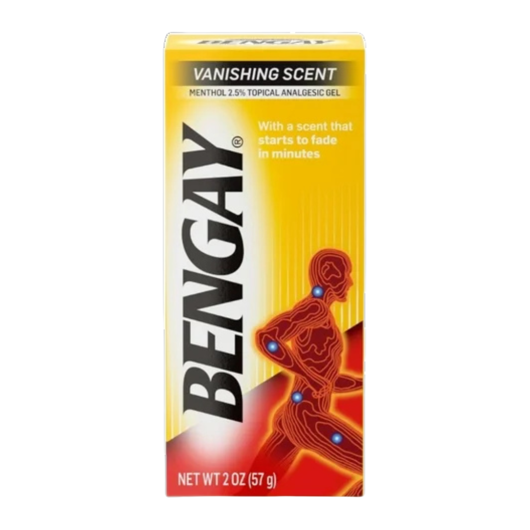Bengay Vanishing Scent Menthol 2.5% Topical Analgesic Gel (2oz) DestGlow