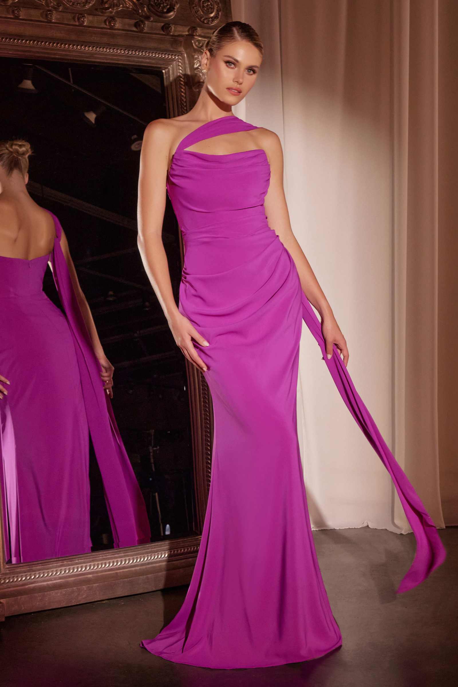 Ladivine 7433 Dress Versatile Tie Chiffon Strapless Dress by DiscountDressShop