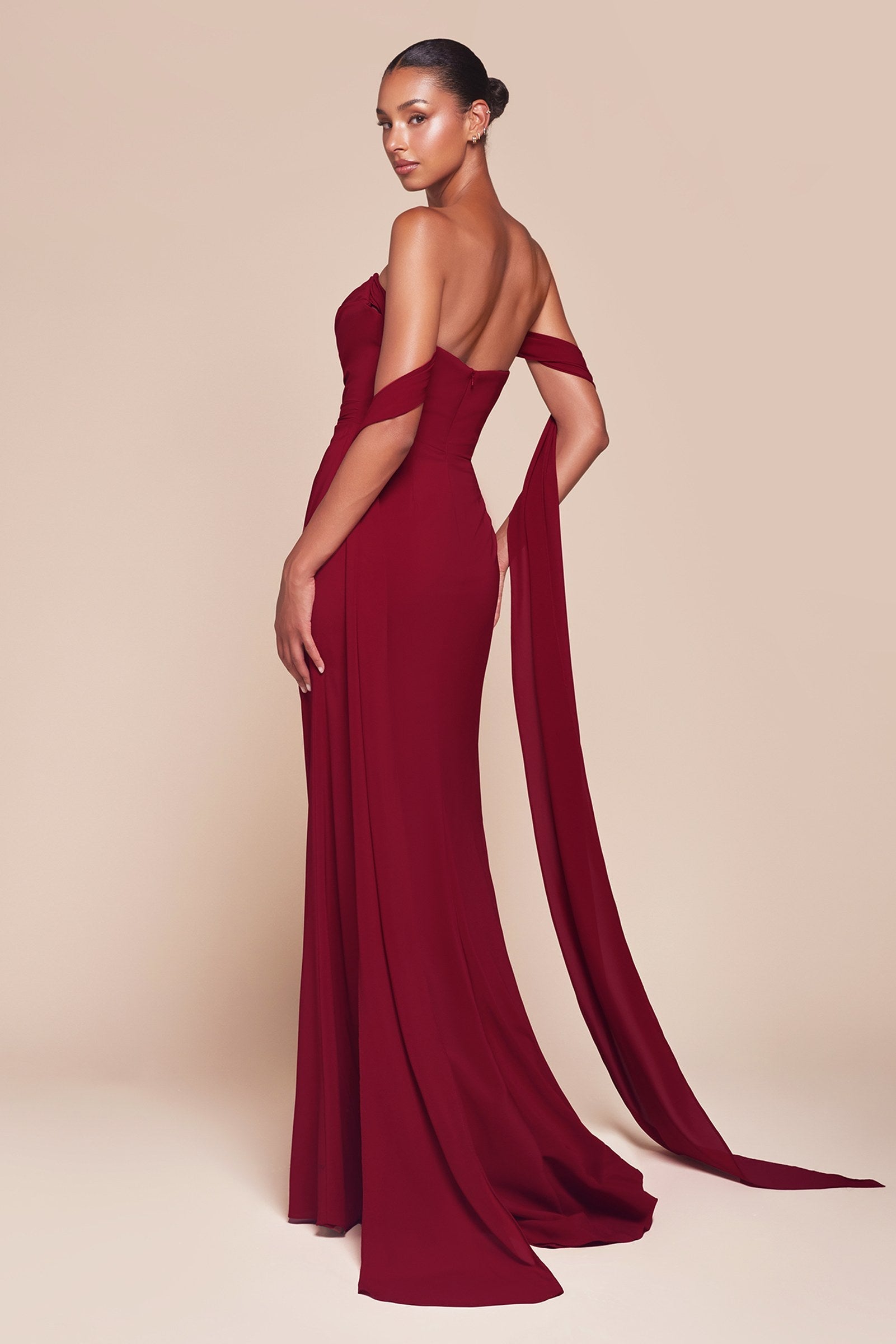 Ladivine 7433 Dress Versatile Tie Chiffon Strapless Bridesmaid Dress by DiscountDressShop