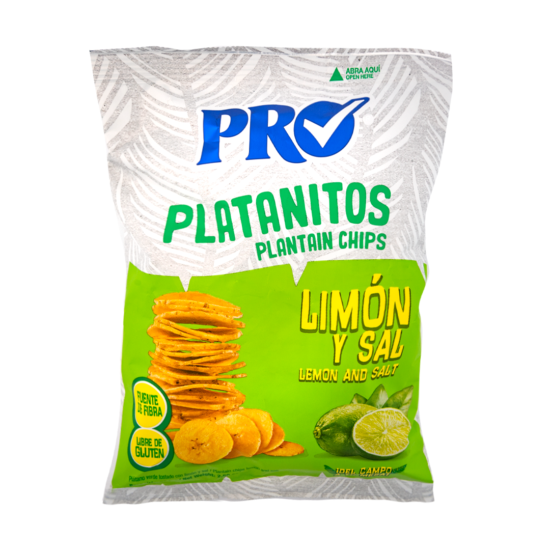 Pro Plátano Verde y Limón Plantain Chips 2.5oz DestGlow