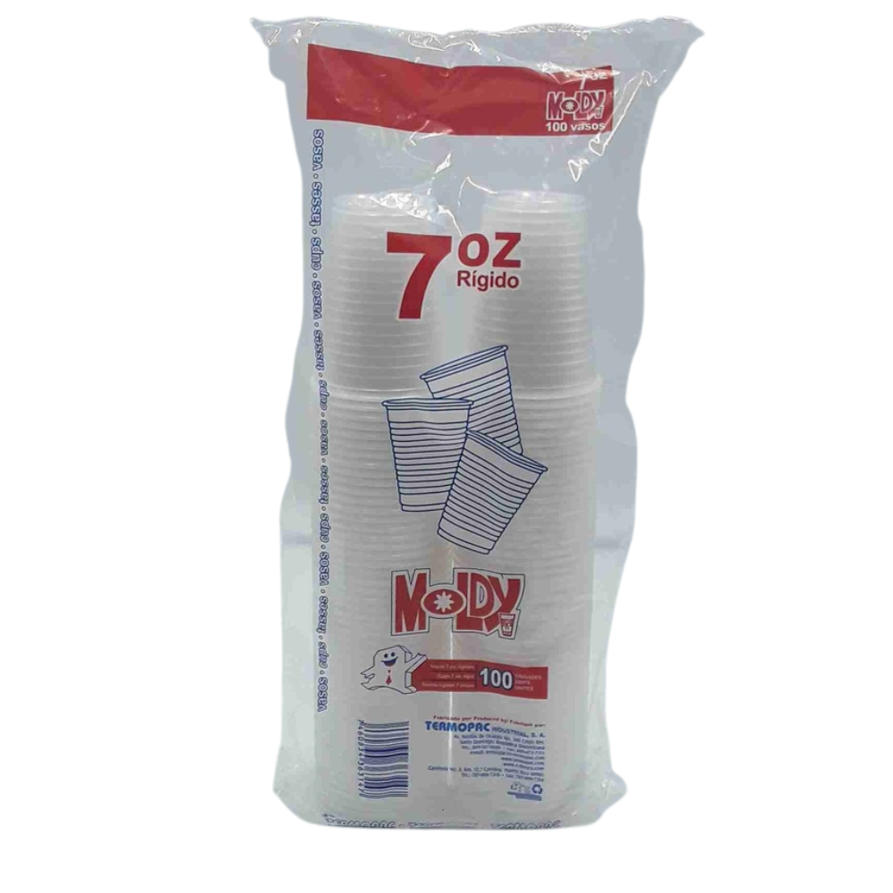 Moldy Rigid Plastic Cups 100 Units (7 oz) DestGlow