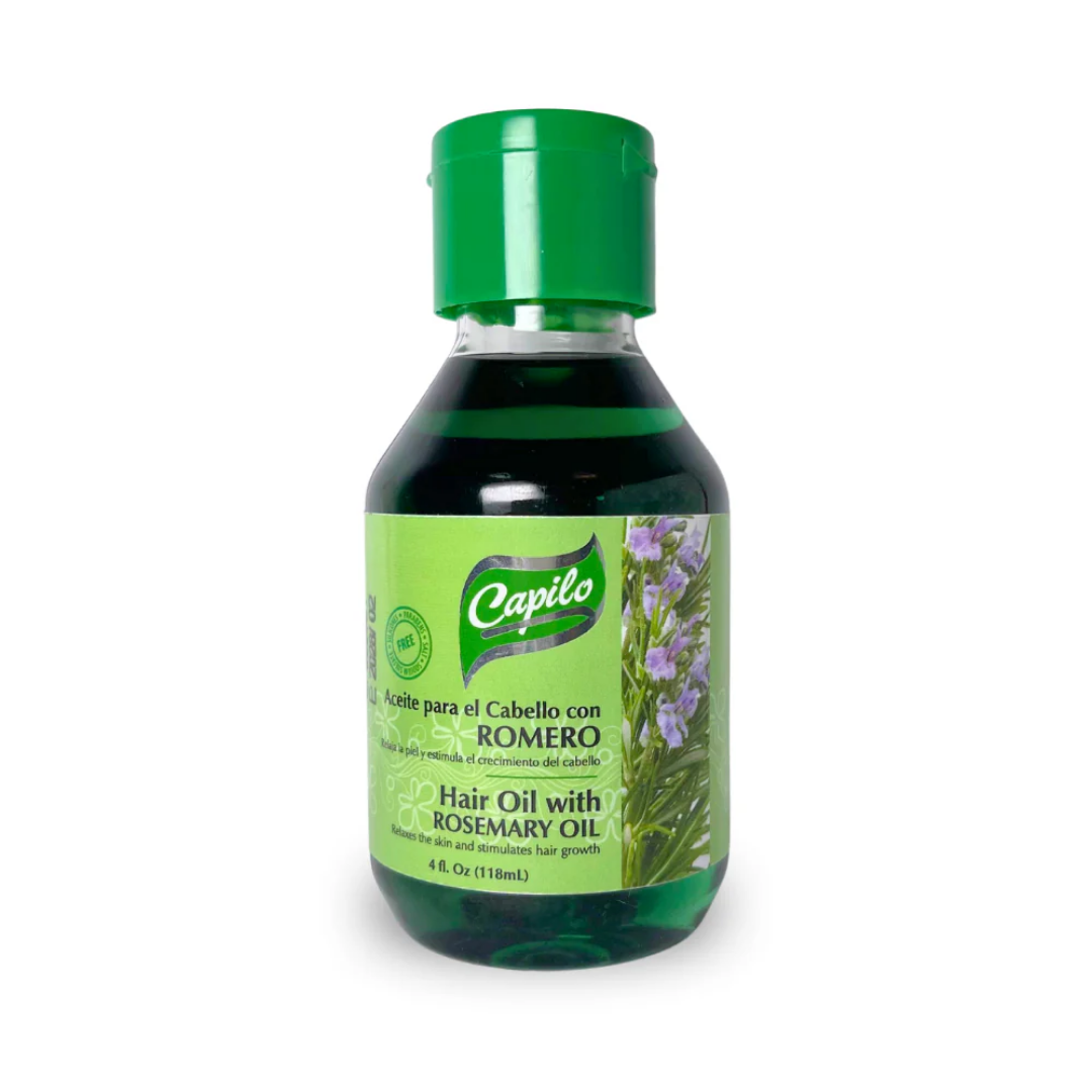 Capilo Hair Oil with Rosemary Oil for Growth and Shine (4oz) DestGlow