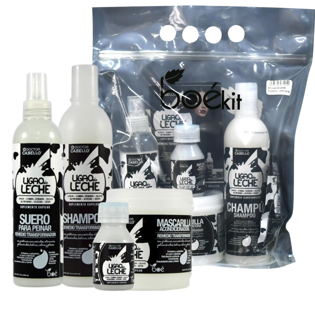 Boé Doctor Cabello Ligao de Leche Milk Protein 4-Piece Kit by Farmacias Savia
