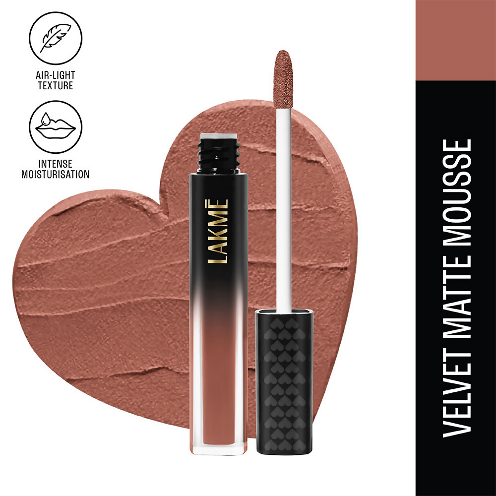 Lakme Xtraordin-Airy Velvet Matte Lip Mousse - Bare Nude