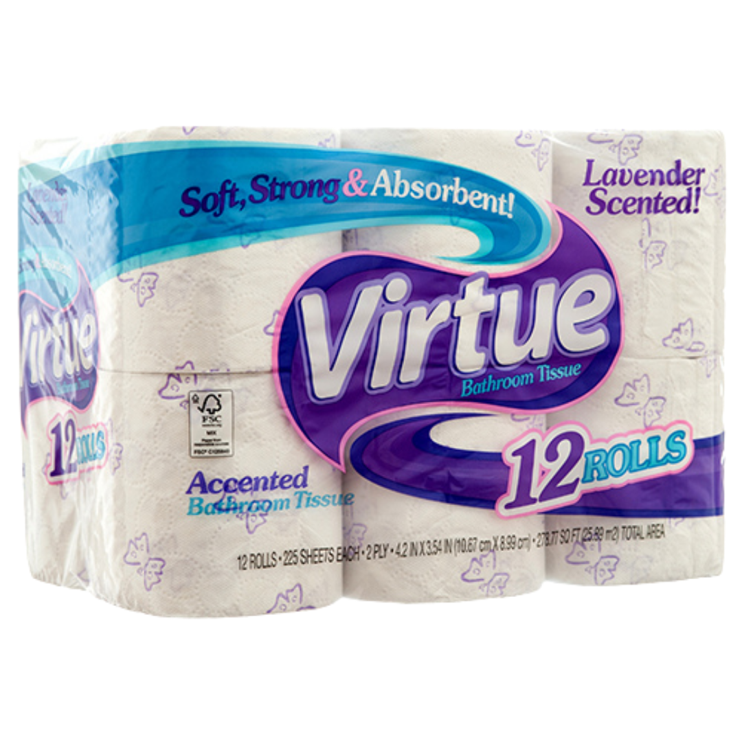 Virtue Lavender Bath Tissue 12-Pack by Farmacias Savia