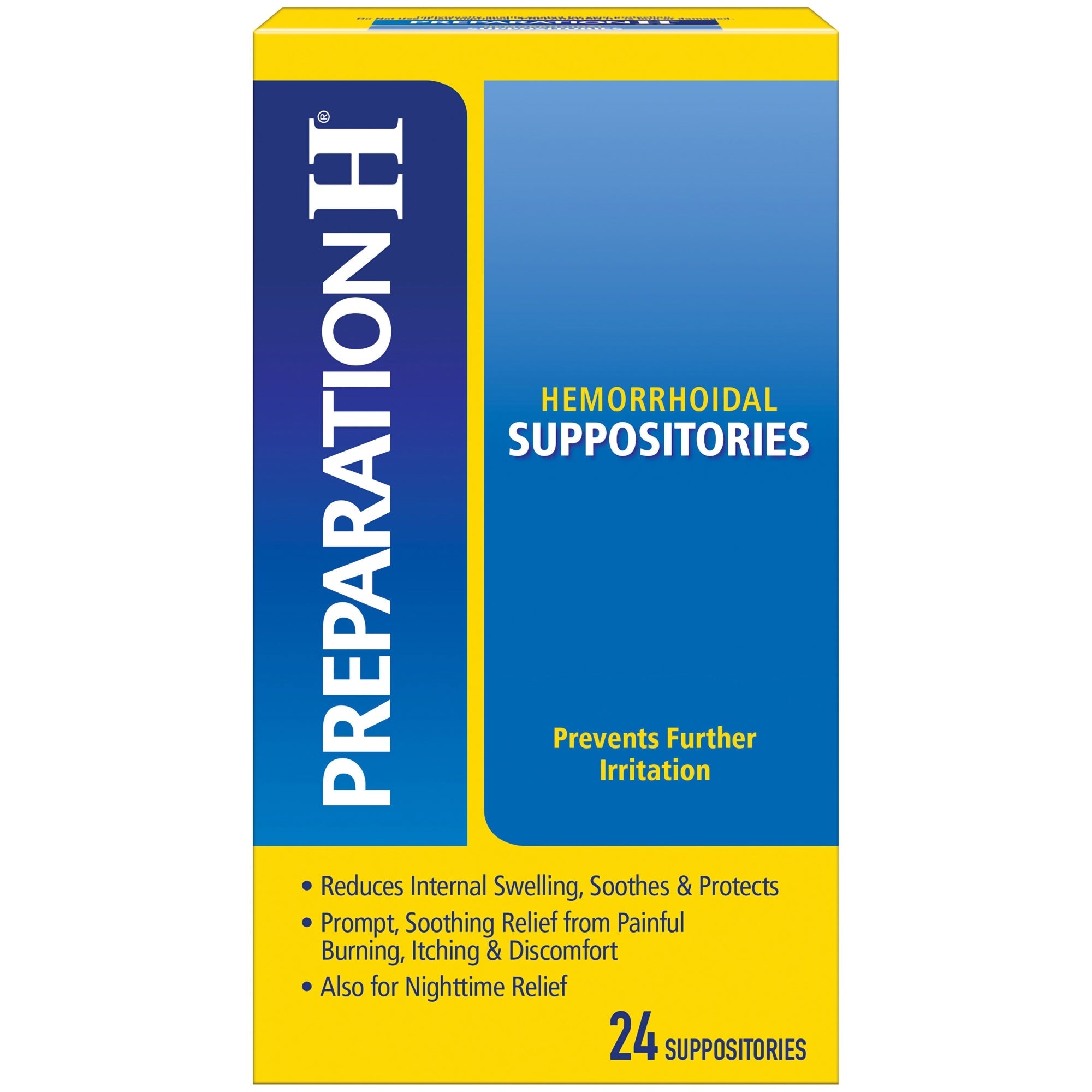Preparation H, Hemorrhoidal Suppositories, 24 Count - DestGlow