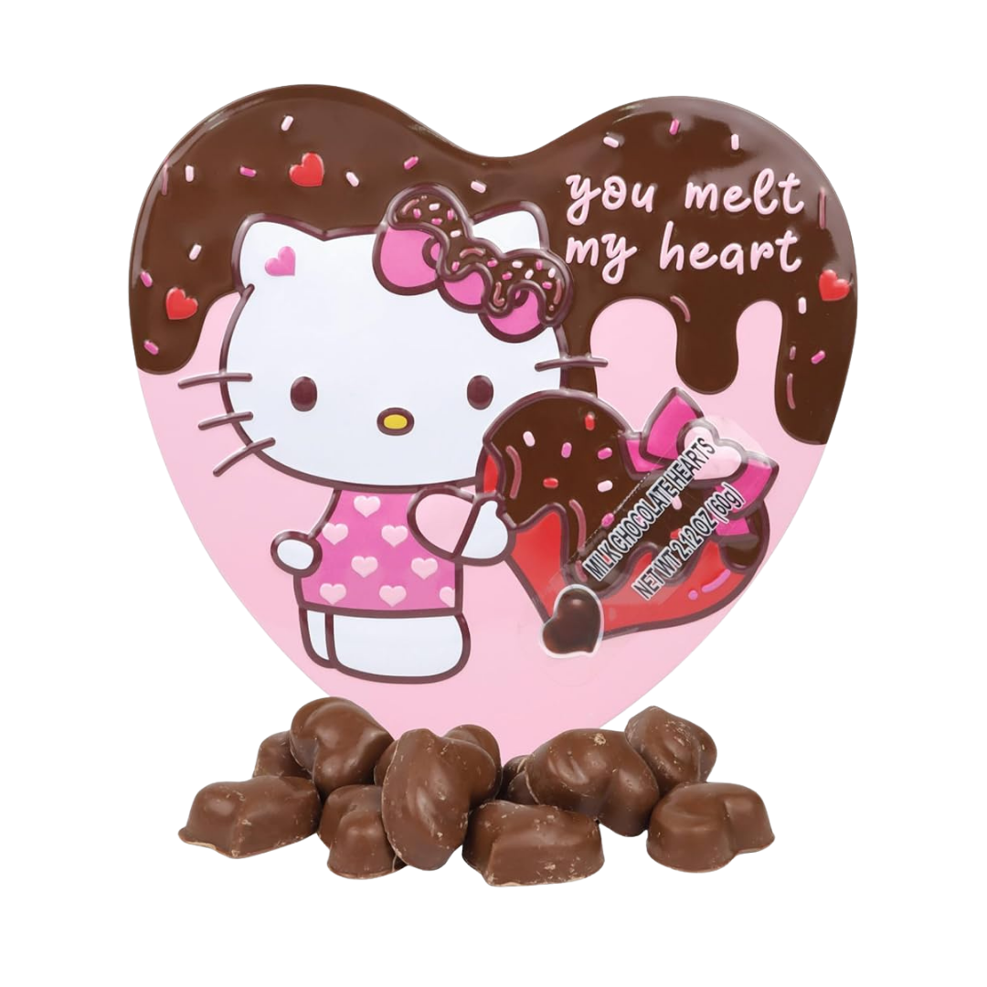 Hello Kitty You Melt My Heart Valentine Heart Tin with Milk Chocolate (2.12oz) by Farmacias Savia