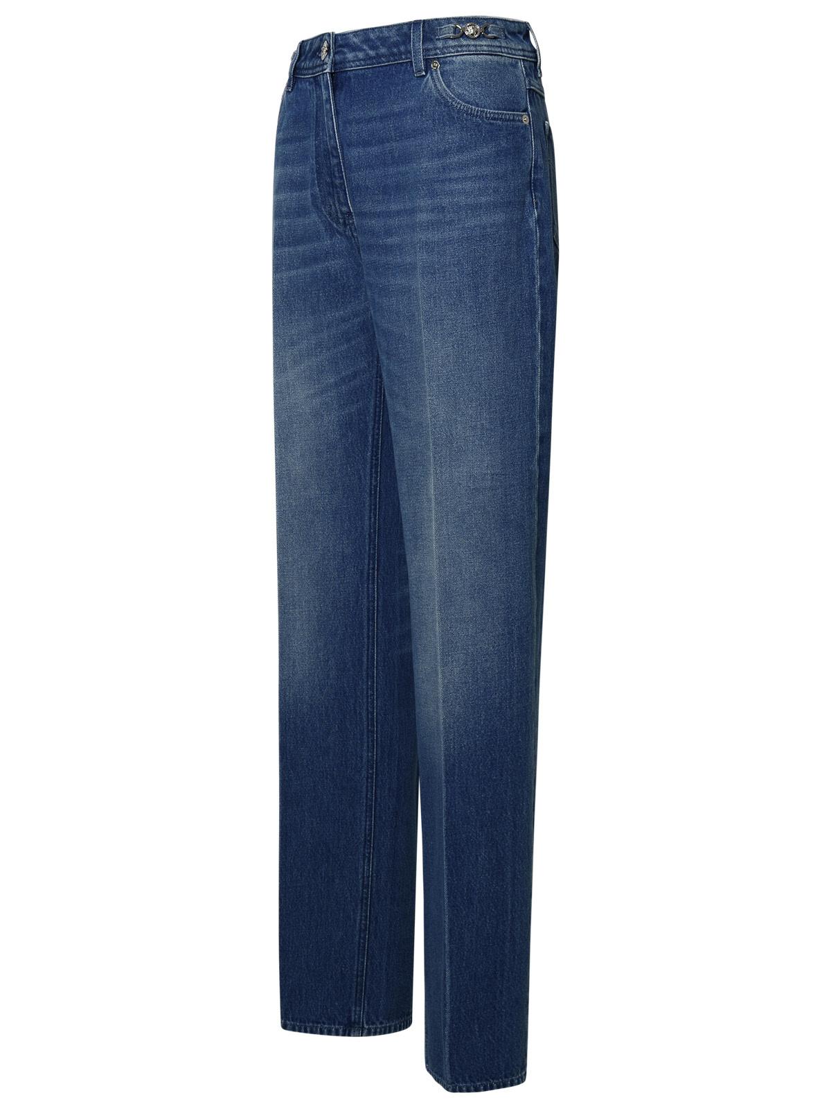 Versace Tailored Blue Cotton Jeans Women by Luosophy