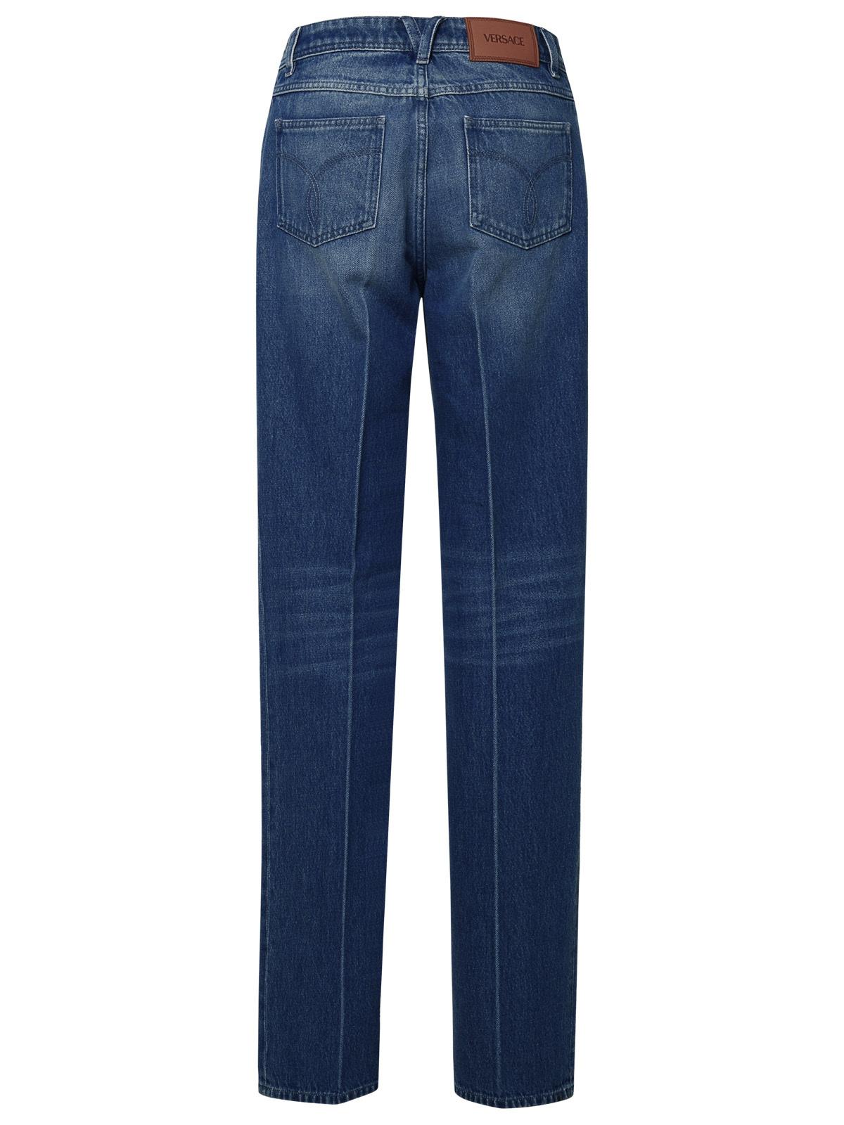 Versace Tailored Blue Cotton Jeans Women by Luosophy