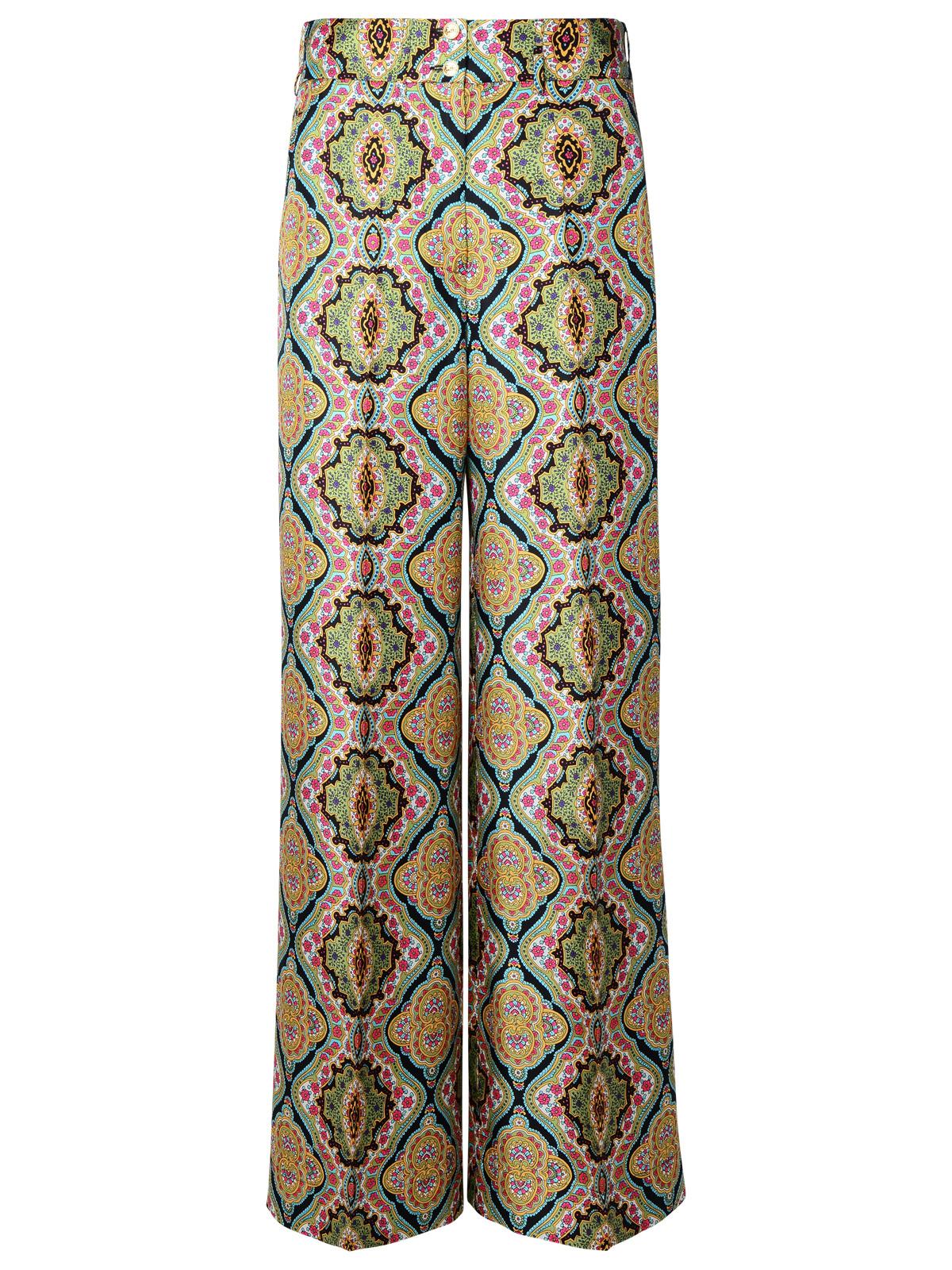 Etro Multi Silk Trousers Women by Luosophy