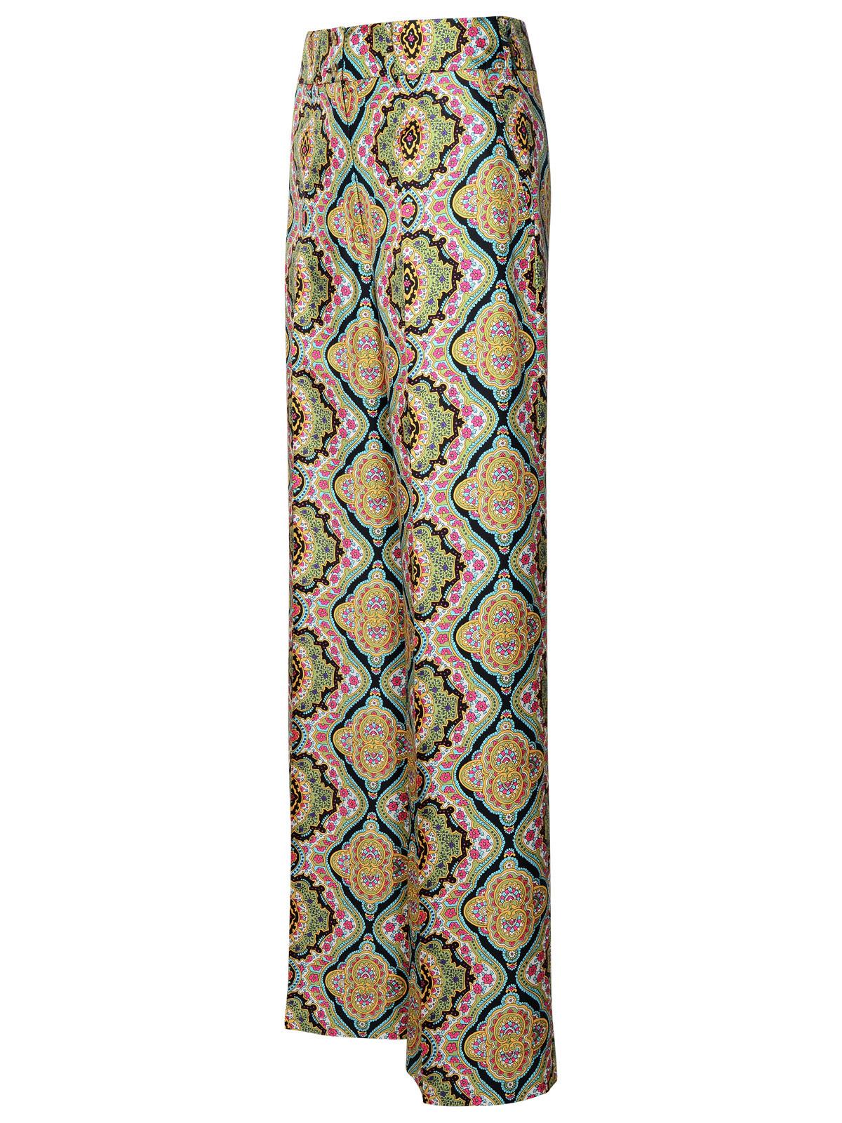 Etro Multi Silk Trousers Women by Luosophy