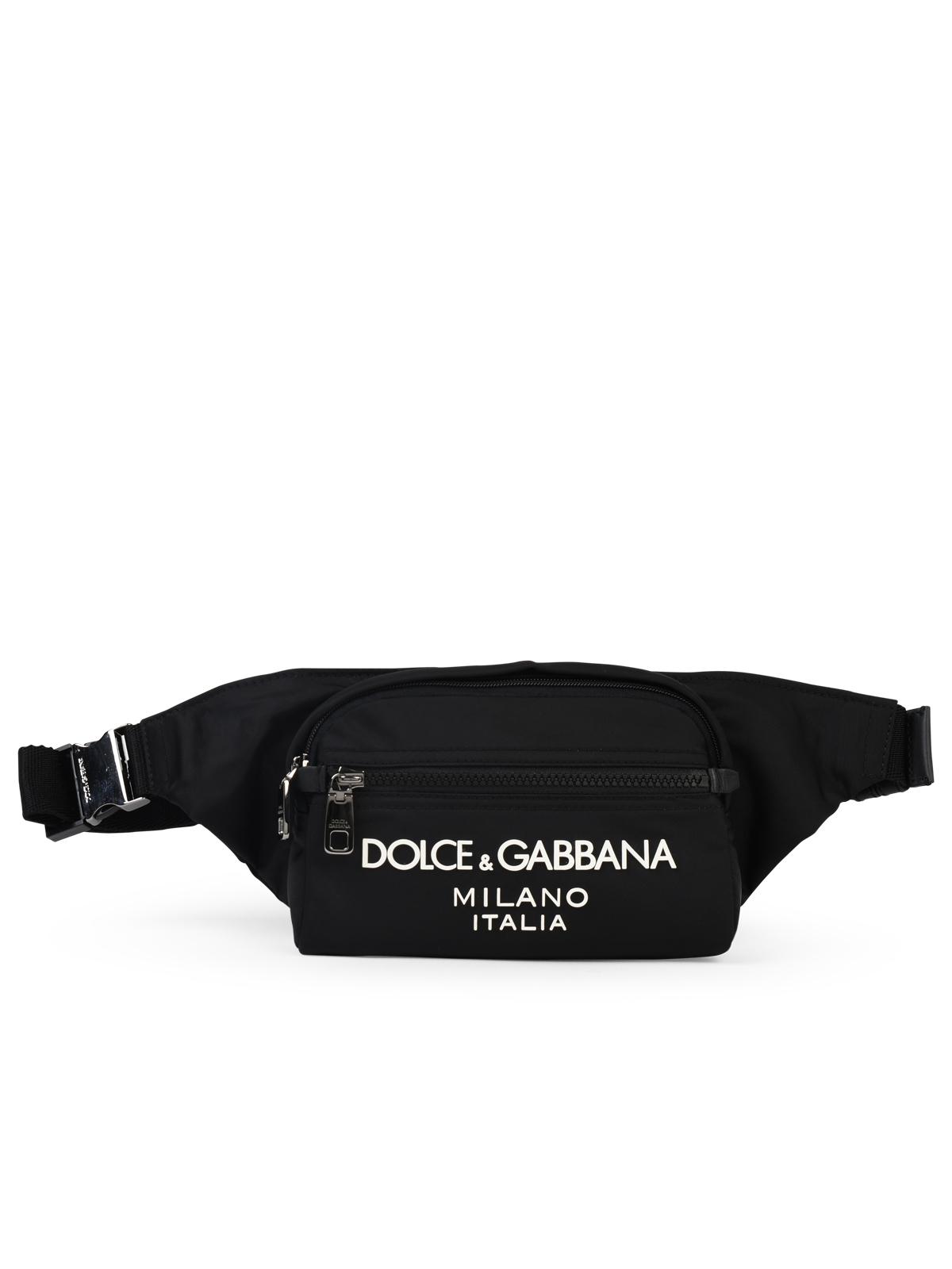 Dolce & Gabbana Small Black Nylon Fanny Pack Men by Luosophy