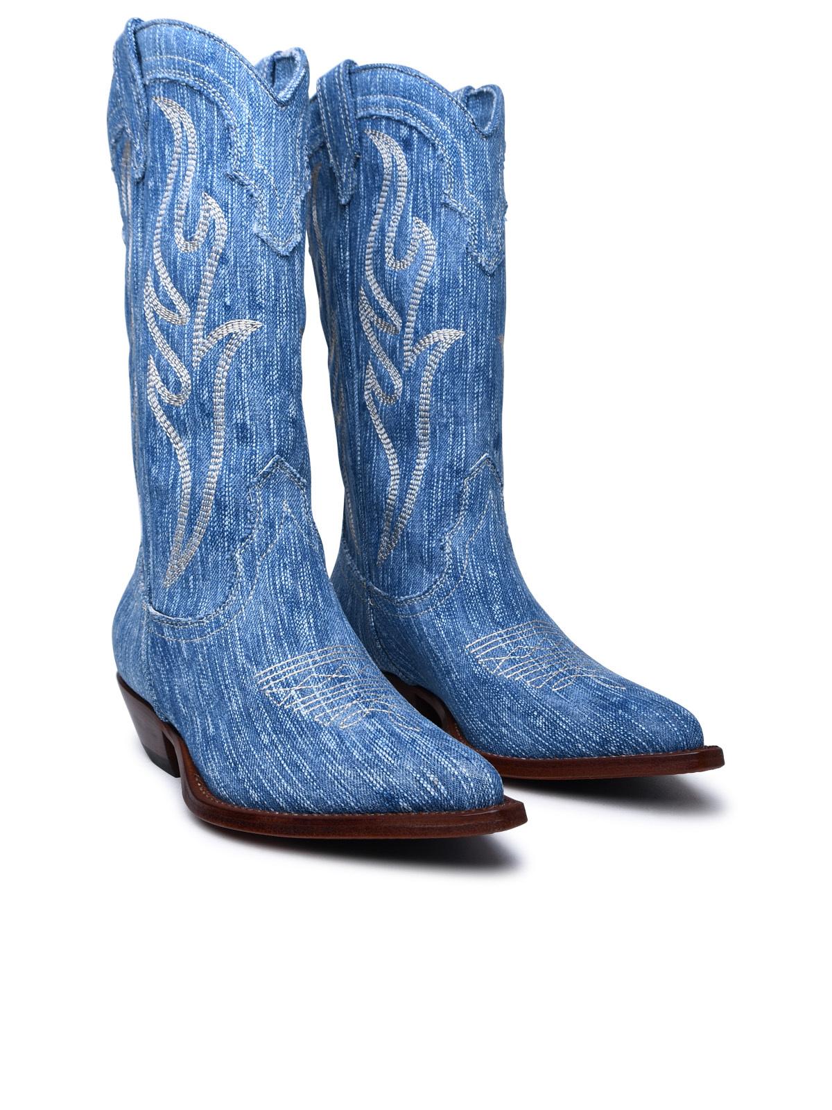 Sonora Light Blue Denim Boots Women by Luosophy
