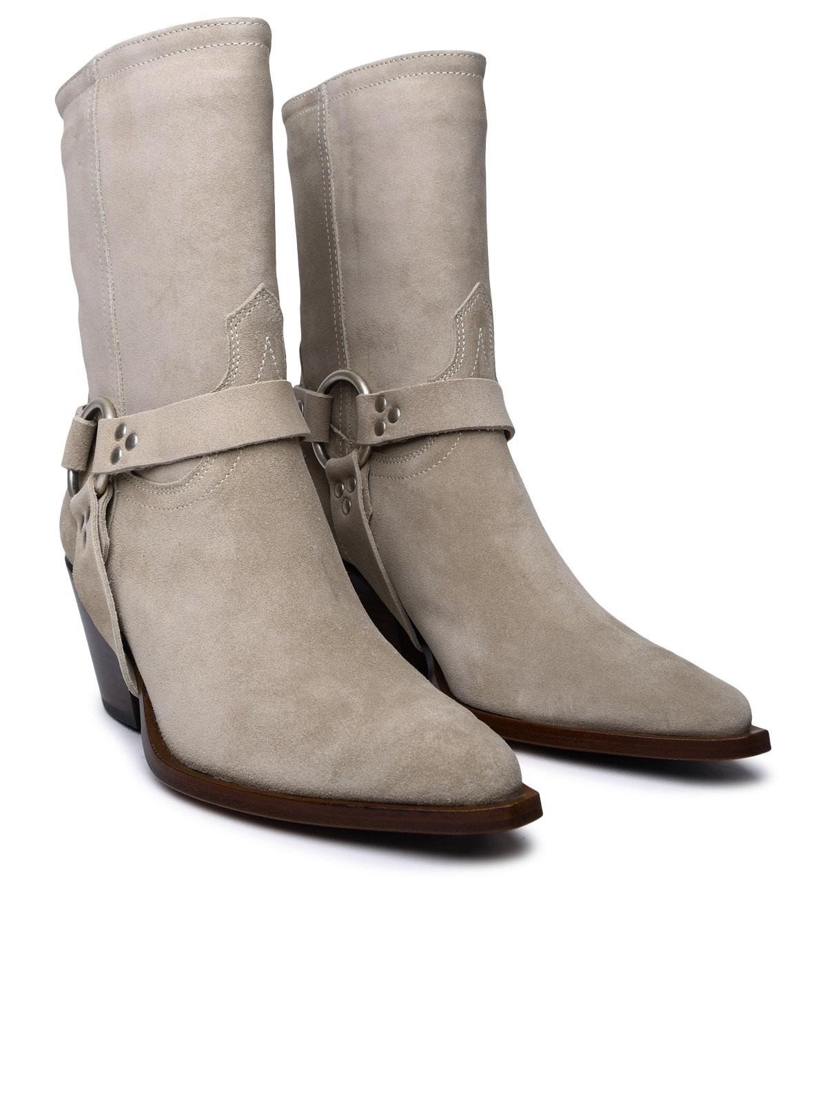 Sonora Beige Suede Ankle Boots Women by Luosophy