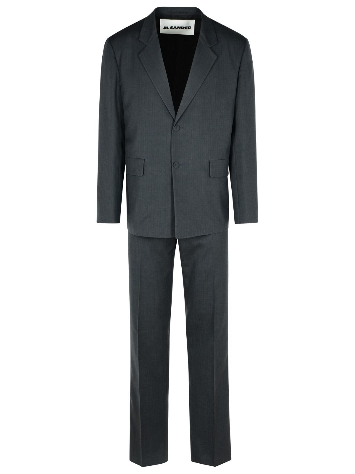 Jil Sander Grey Wool Suit Men by Luosophy