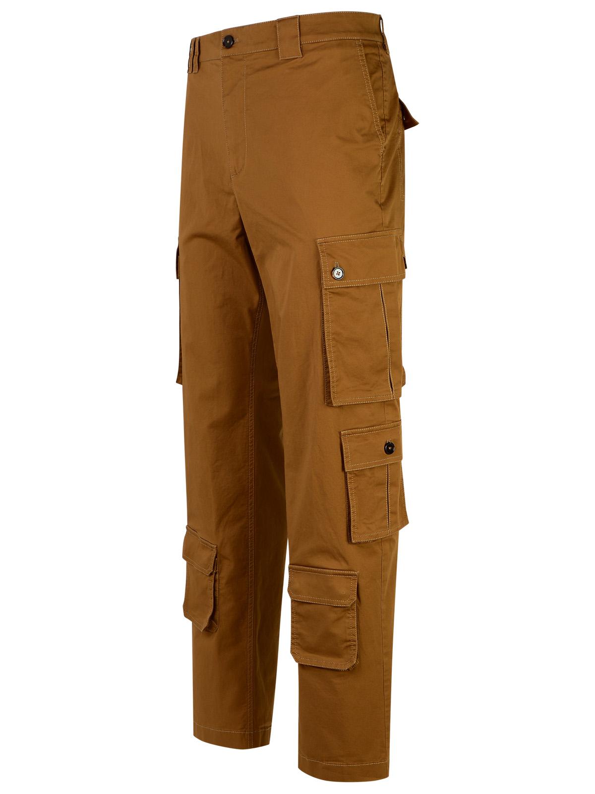 Dolce & Gabbana Brown Cotton Cargo Trousers Men by Luosophy