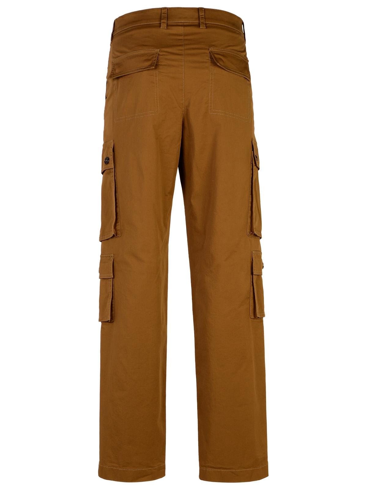 Dolce & Gabbana Brown Cotton Cargo Trousers Men