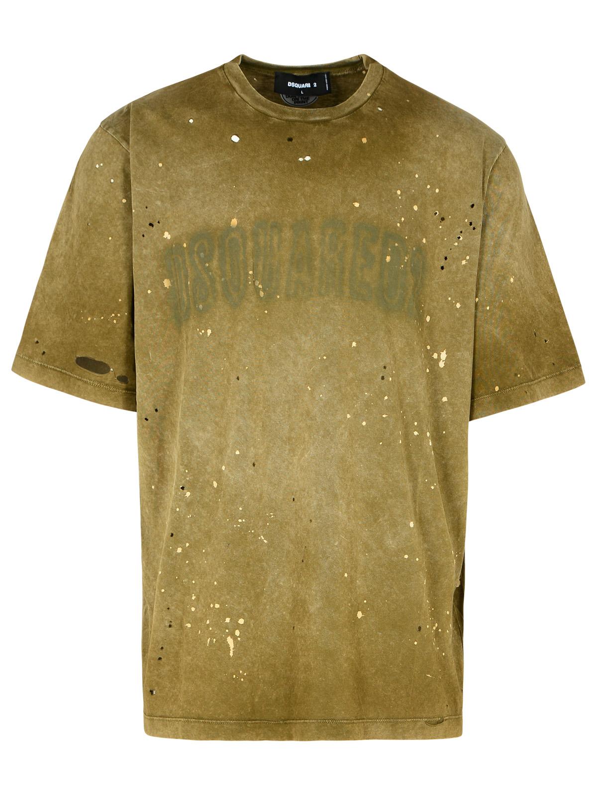 Dsquared2 Green Cotton T-Shirt Men by Luosophy