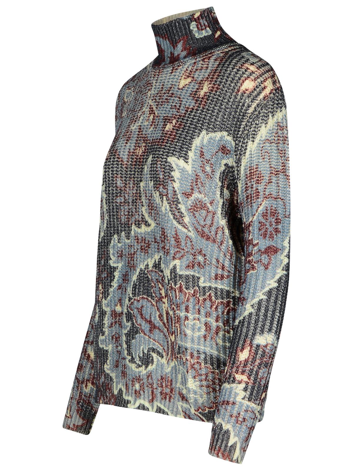 Etro Multicolor Wool Turtleneck Sweater Women by Luosophy