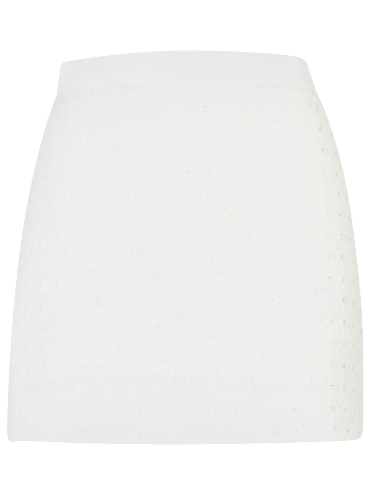Casablanca White Cotton Blend Miniskirt Women