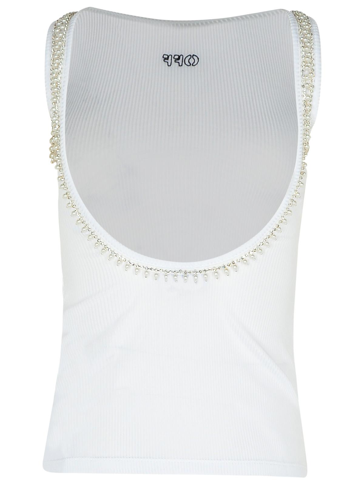 Off-White White Viscose Tank Top Women by Luosophy