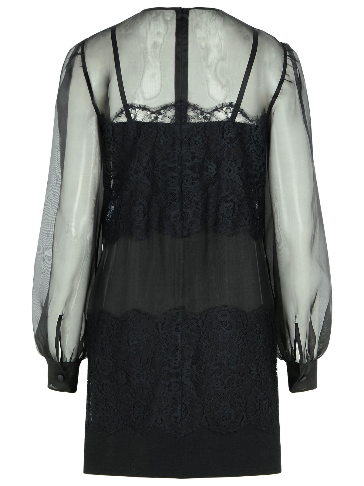 Dolce & Gabbana Black Silk Organza Dress Women by Luosophy