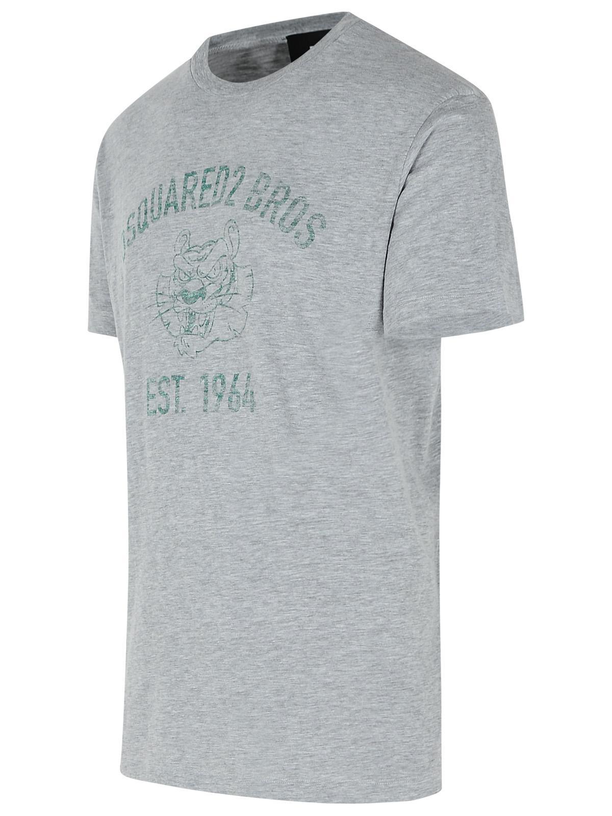 Dsquared2 Gray Cotton T-Shirt Men DestGlow