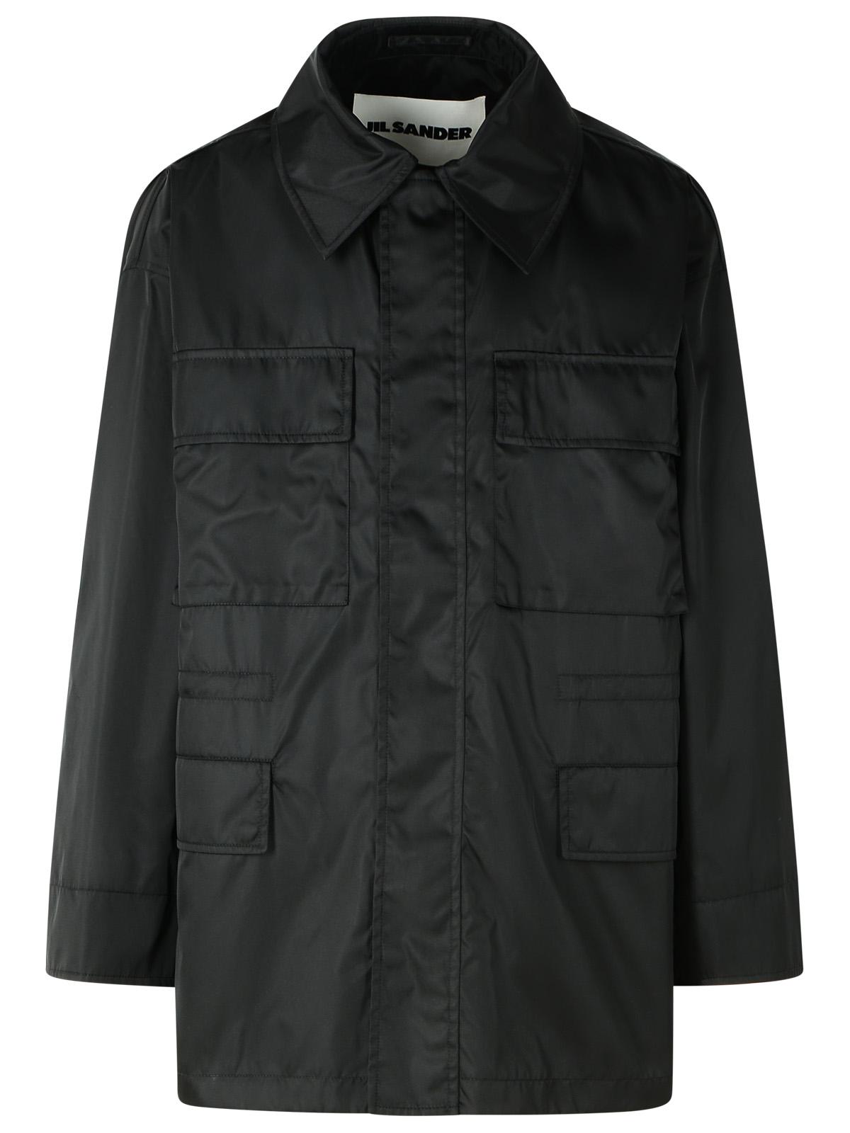 Jil Sander Black Polyamide Jacket Men by Luosophy
