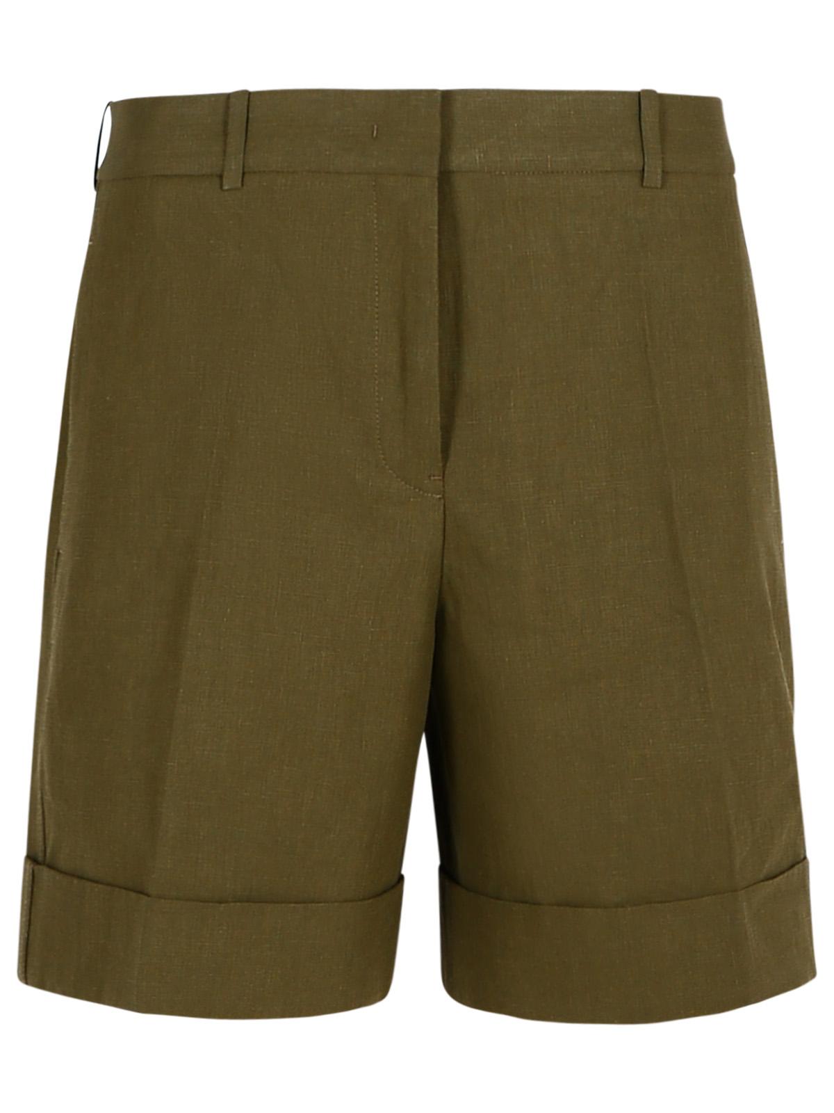 Jil Sander Green Linen Shorts Women by Luosophy